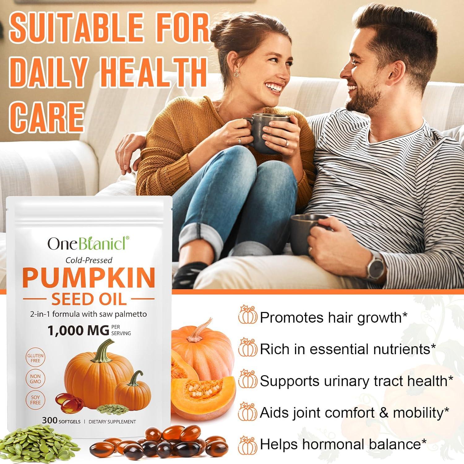 Aceite de Semilla de Calabaza WELEYOU 300 Cápsulas 2 en 1