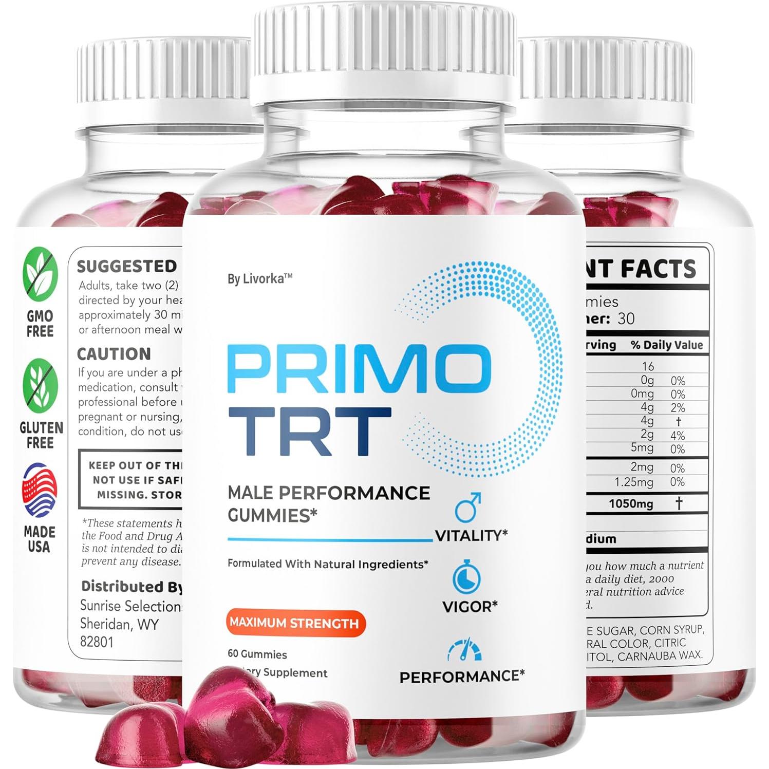 Gomitas Primo TRT 1050 MG - Suplemento Natural para Hombres