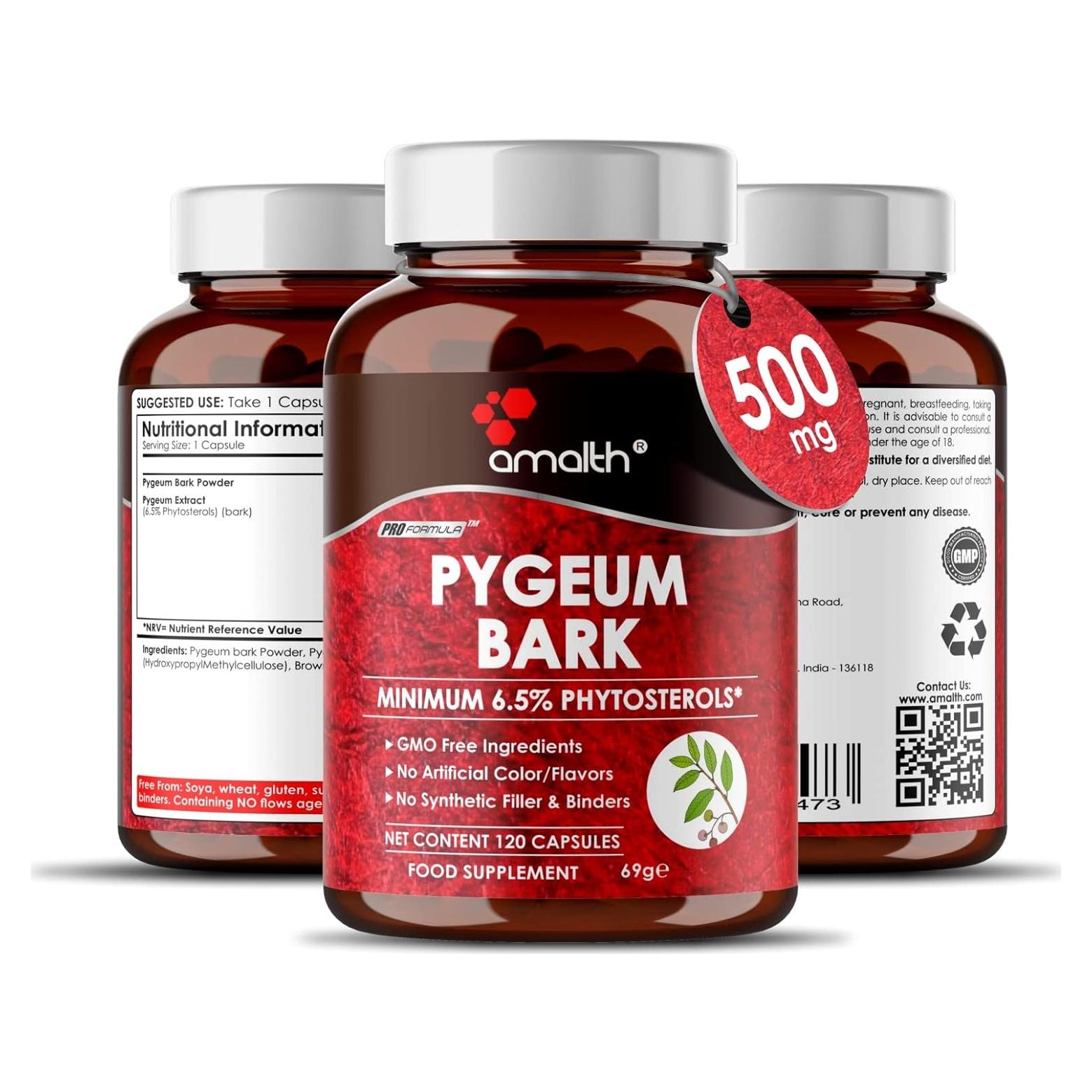 Amalth Extracto de Pygeum Africanum 120 Cápsulas 6.5% Fitosteroles