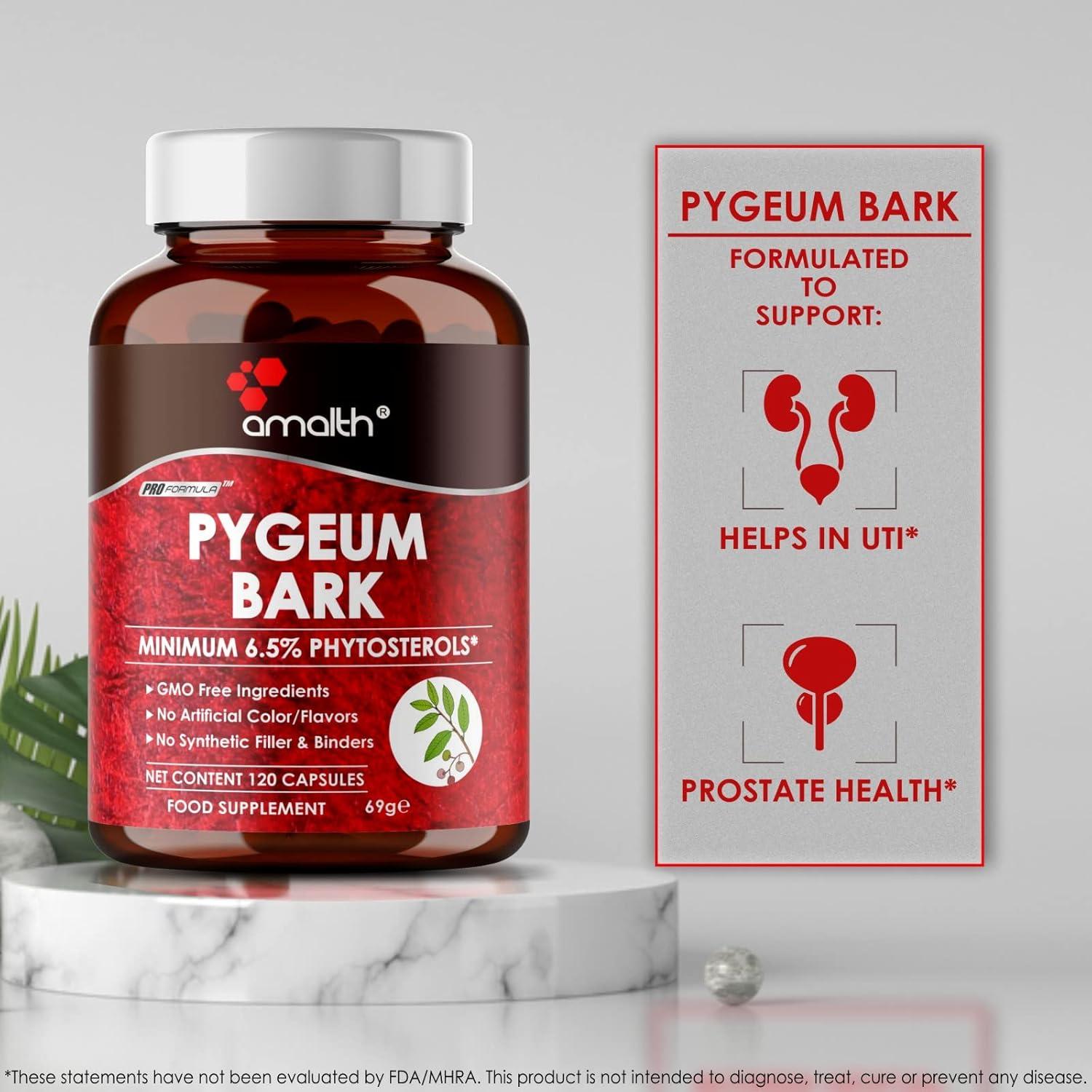 Amalth Extracto de Pygeum Africanum 120 Cápsulas 6.5% Fitosteroles