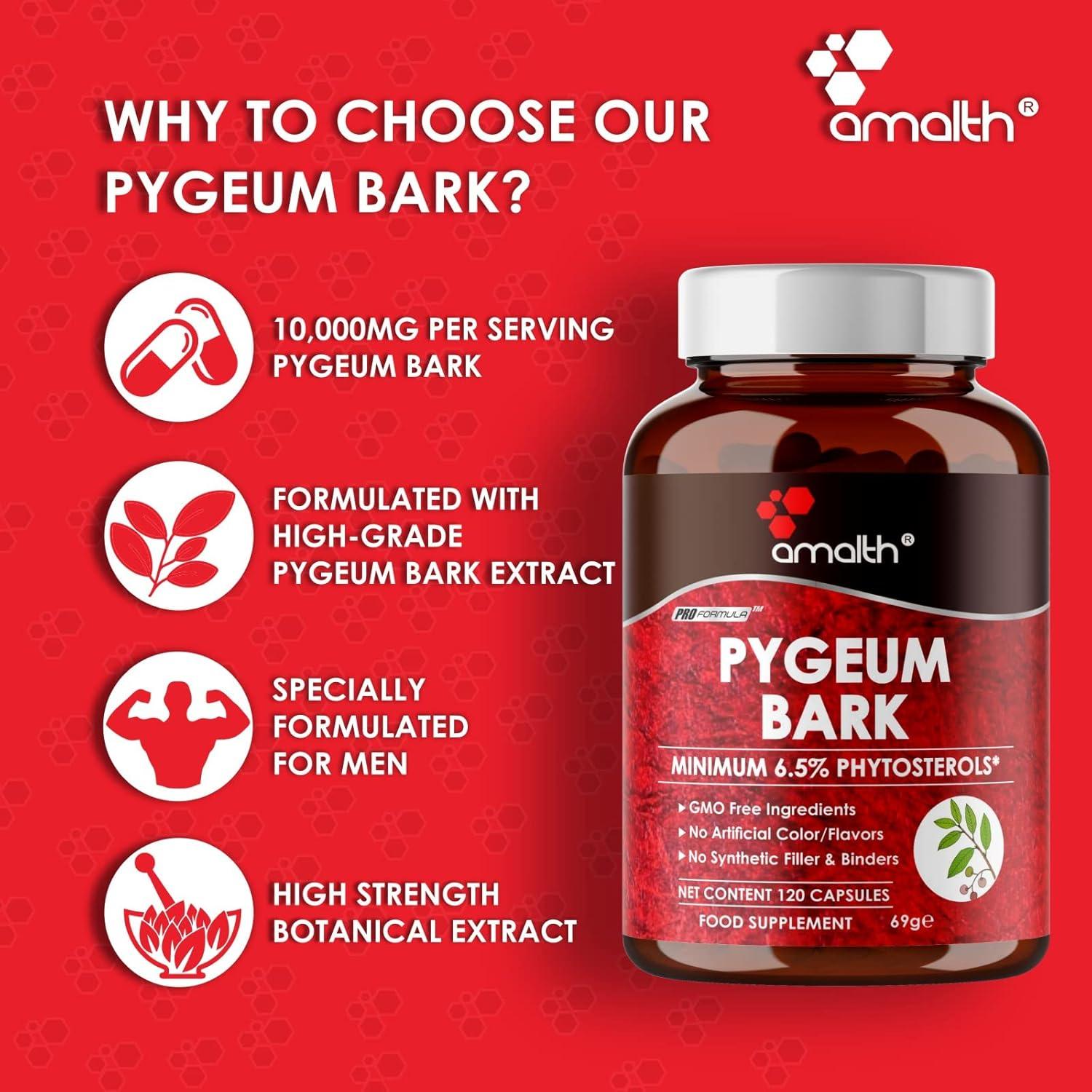 Amalth Extracto de Pygeum Africanum 120 Cápsulas 6.5% Fitosteroles