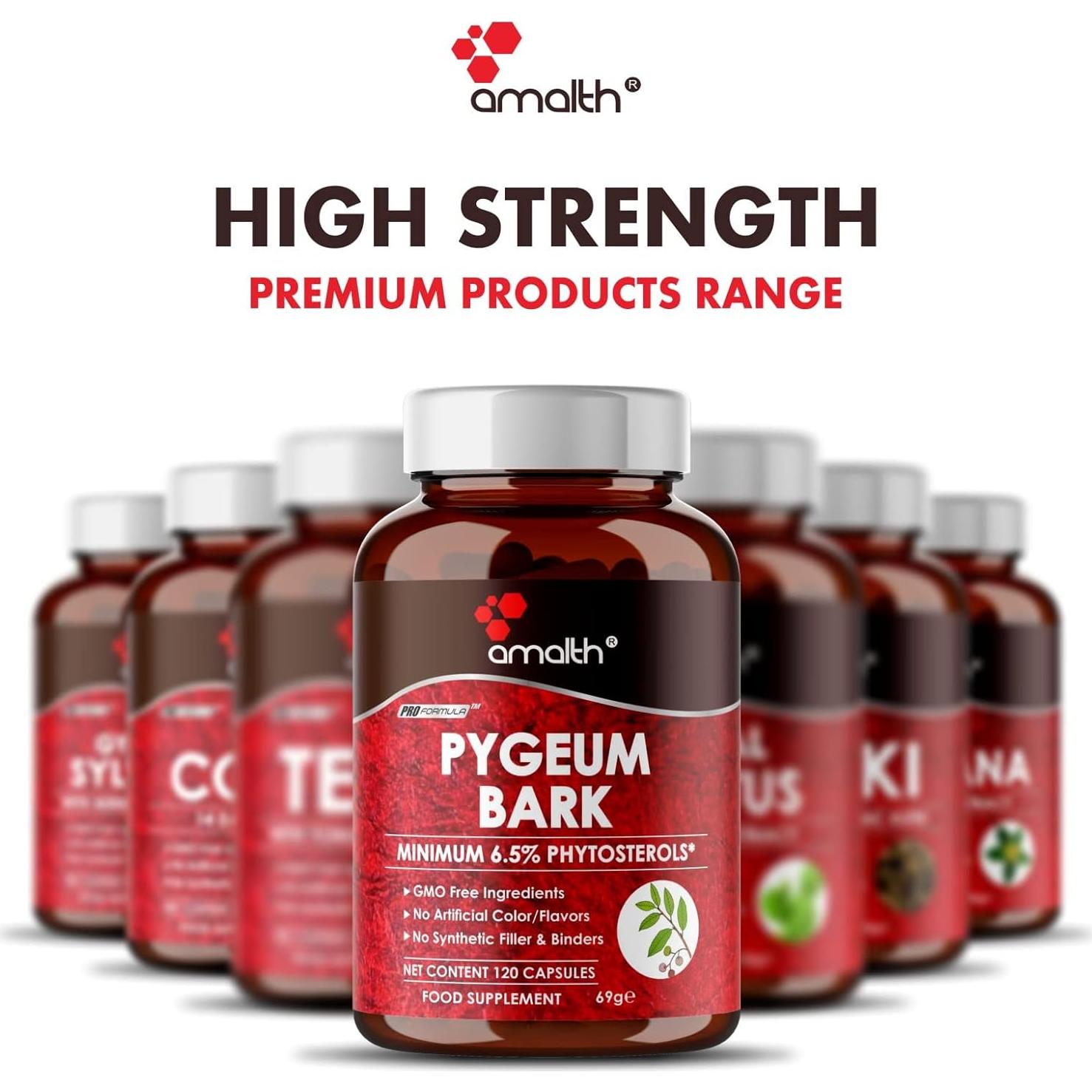 Amalth Extracto de Pygeum Africanum 120 Cápsulas 6.5% Fitosteroles