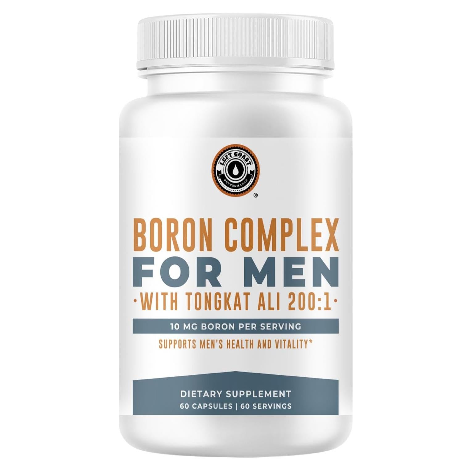 Suplemento de Boro para Hombres Left Coast Performance 60 Cápsulas