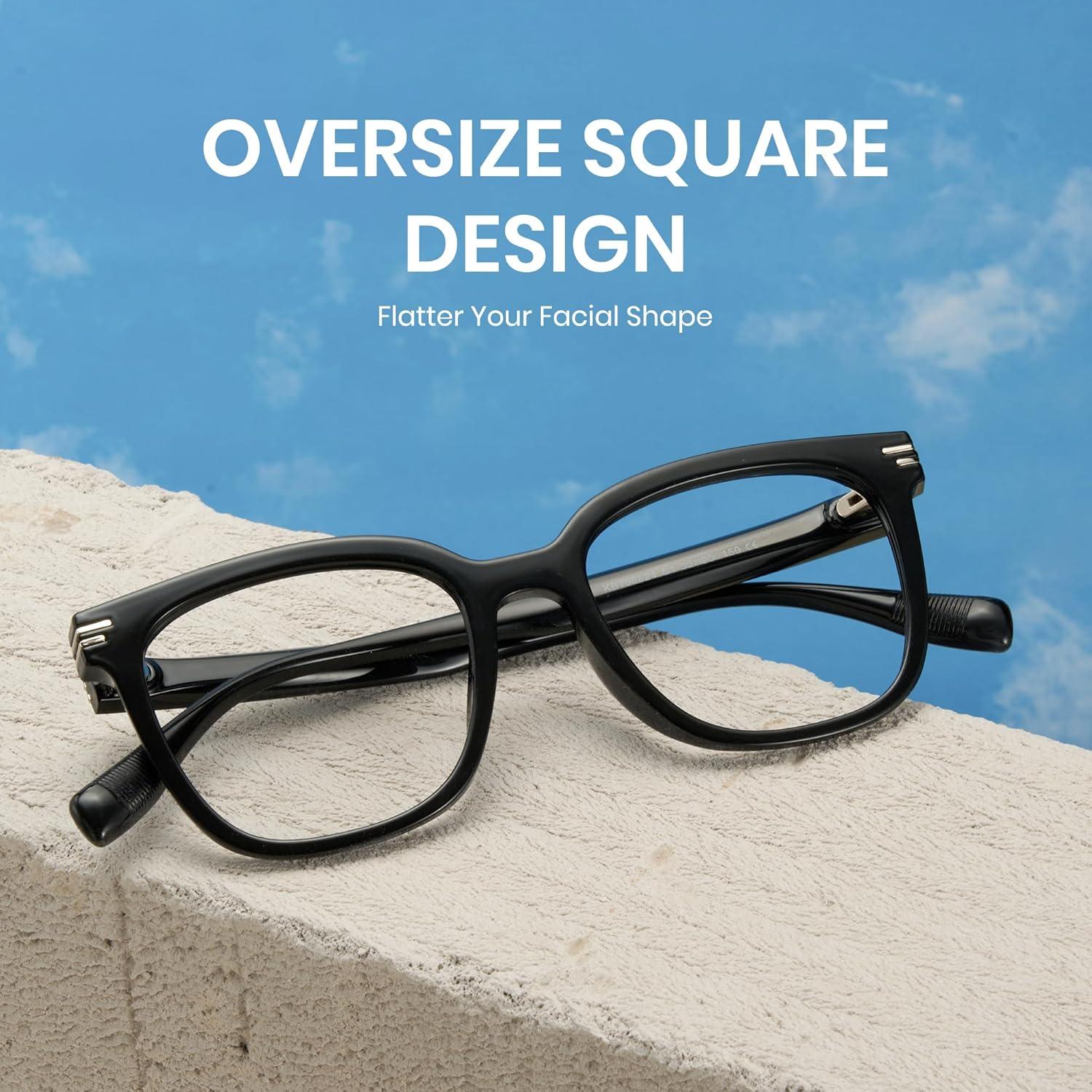 Gafas de luz azul Cyxus unisex marco acetato negro 16.8x8cm