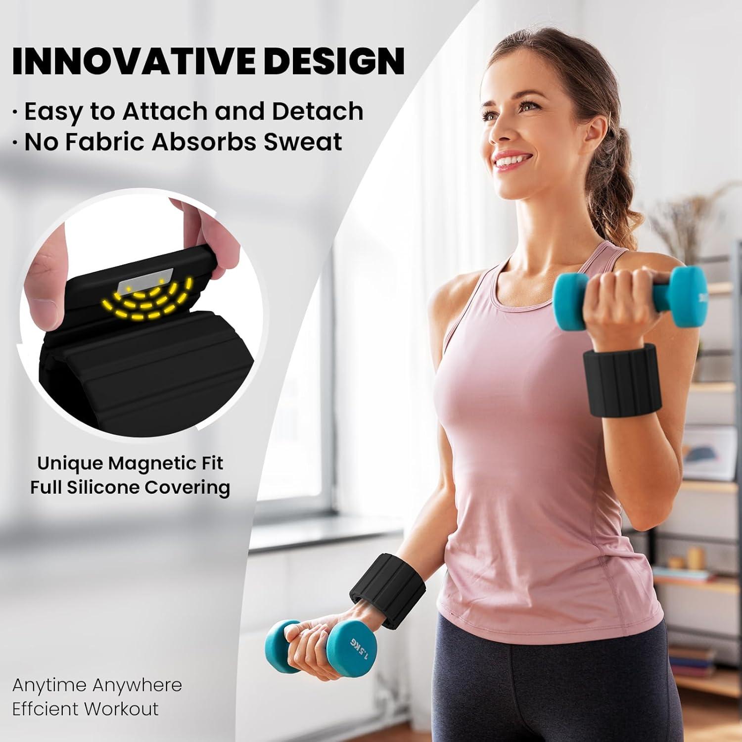 Pesas de Muñeca y Tobillo Passer 0.45 kg Set de 2 Negro