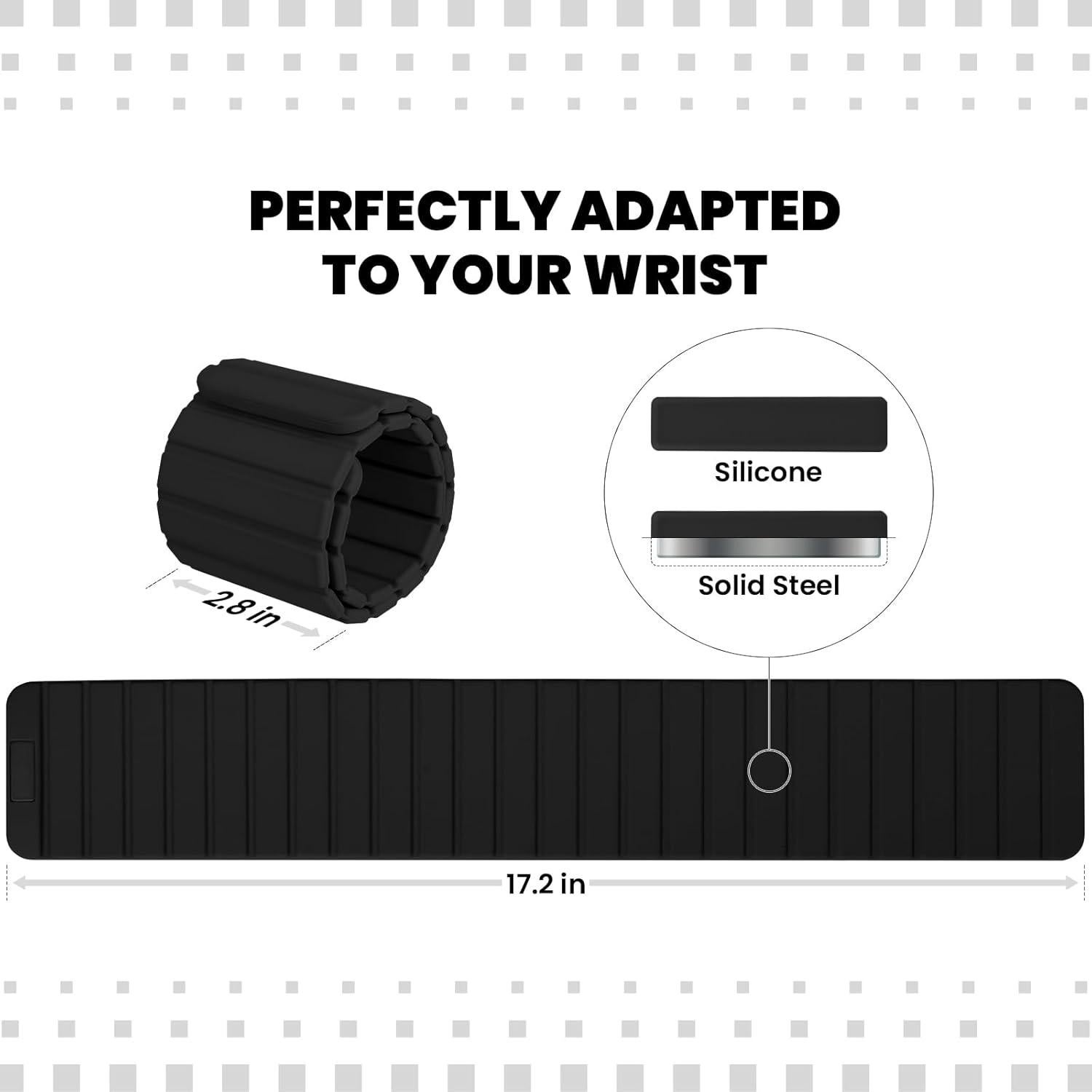 Pesas de Muñeca y Tobillo Passer 0.45 kg Set de 2 Negro