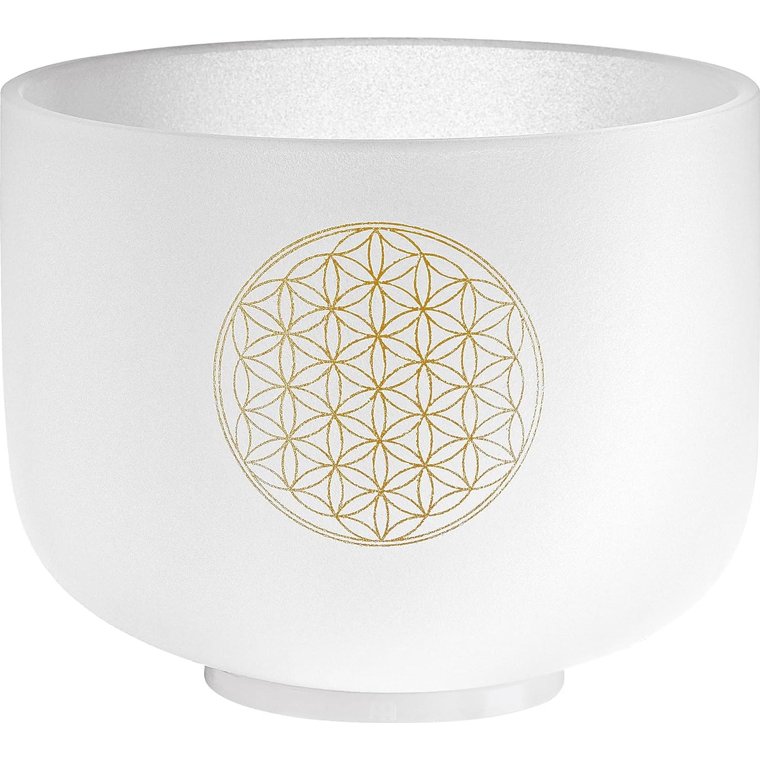 Cuenco de Canto de Cristal Meinl 20.32 cm 432 Hz Flor de la Vida