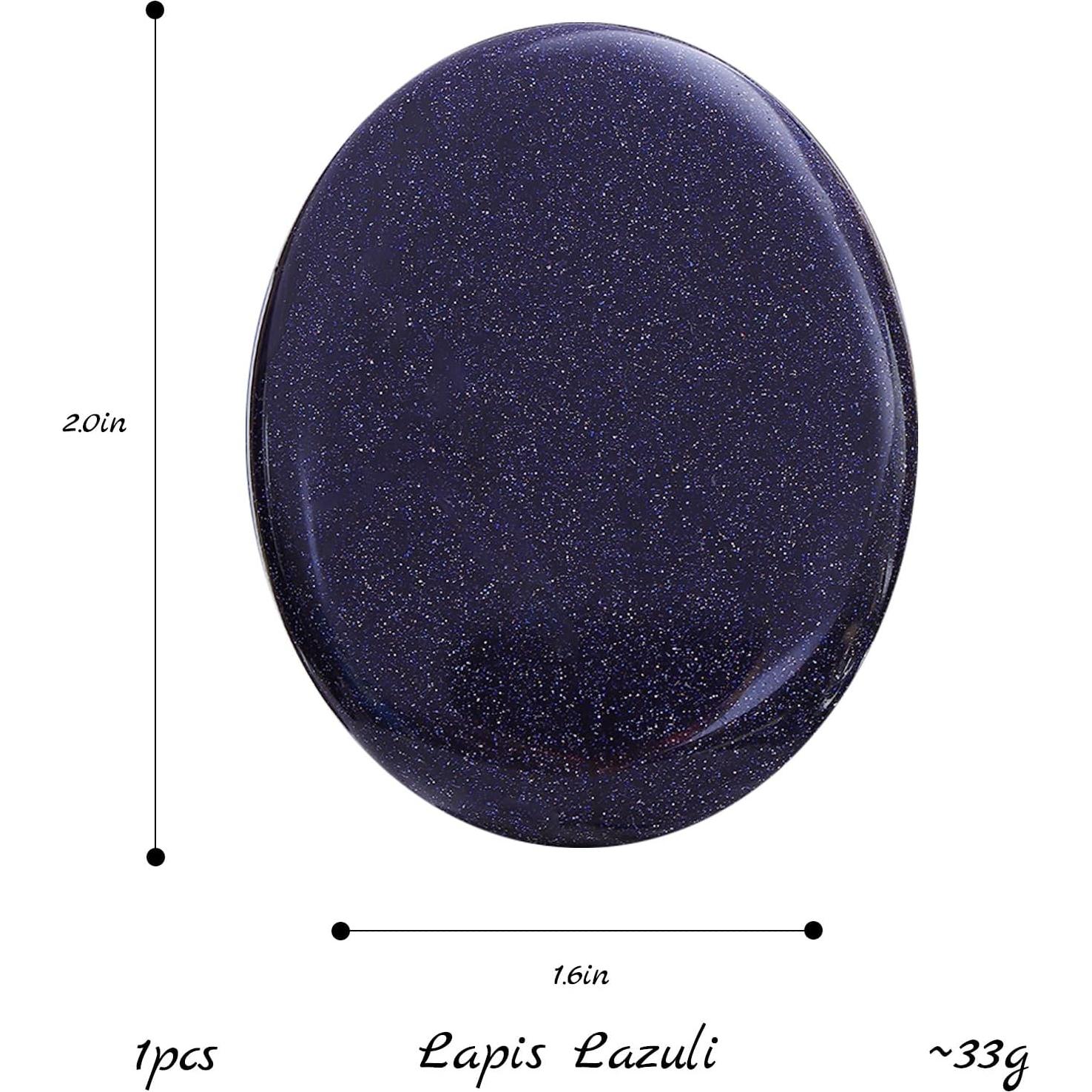 Piedras de Chakra Hxswkk 2PCS Arena Azul Pulidas 4.6x3.6cm