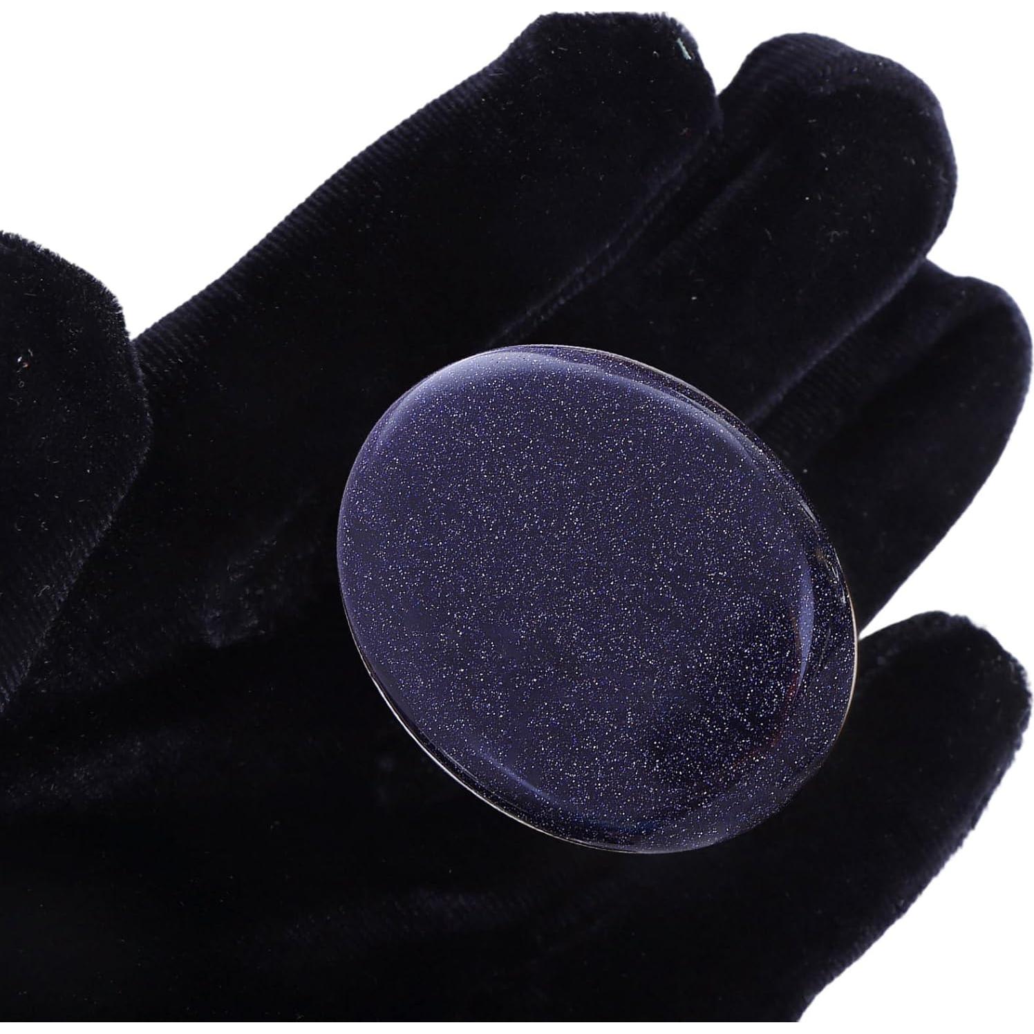 Piedras de Chakra Hxswkk 2PCS Arena Azul Pulidas 4.6x3.6cm