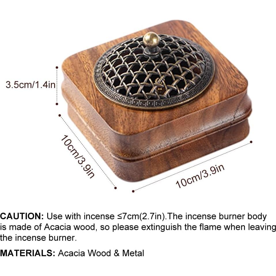 Soporte para Incienso de Madera de Nogal MIGAKU HOME 10x10 cm