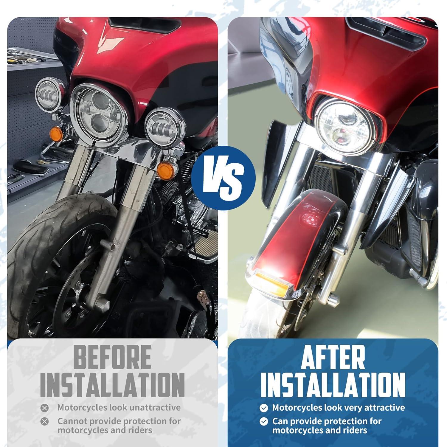 Deflectores de Viento Harley Touring 1995-2023 Negro