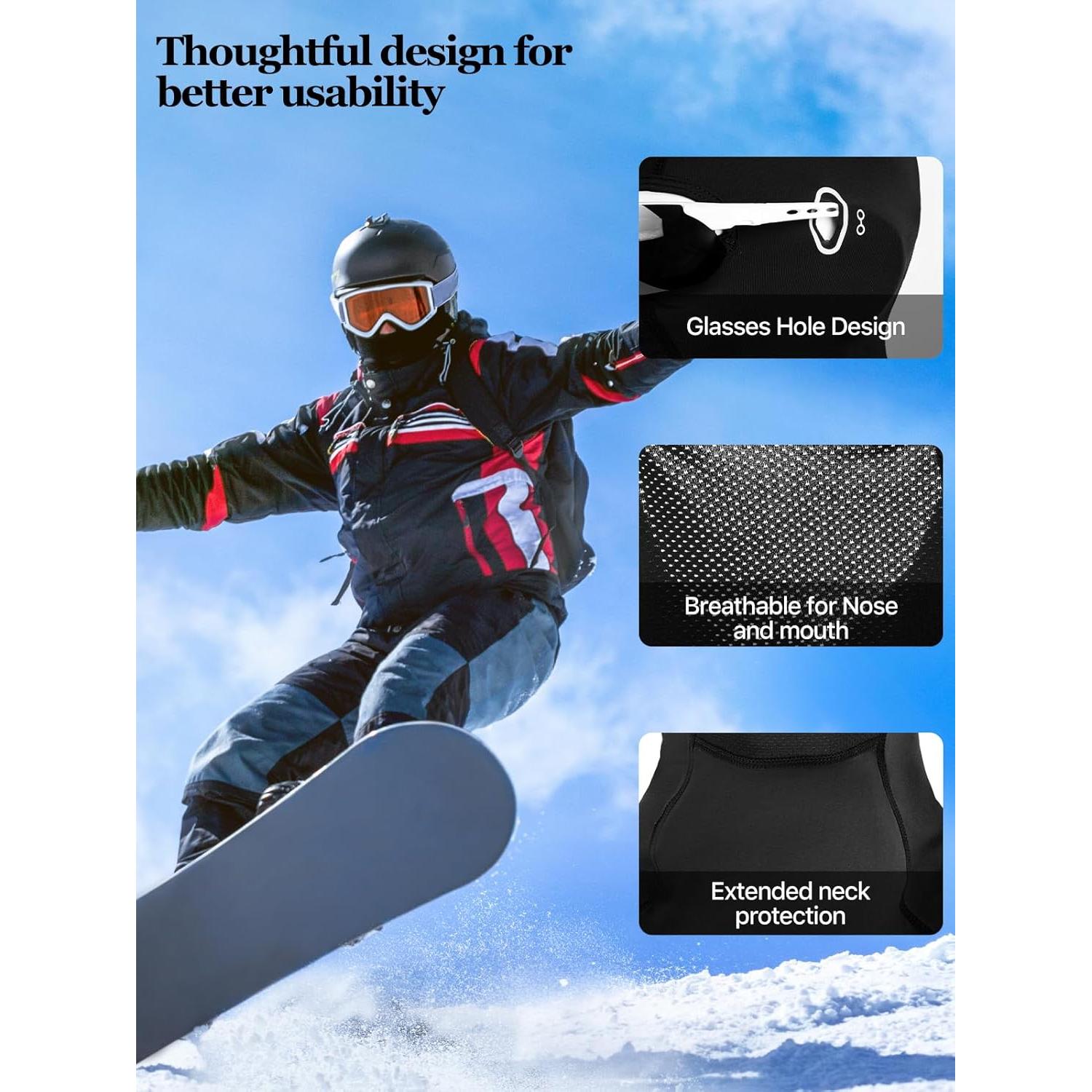 Máscara Balaclava Aicall UV Transpirable para Esquí y Ciclismo