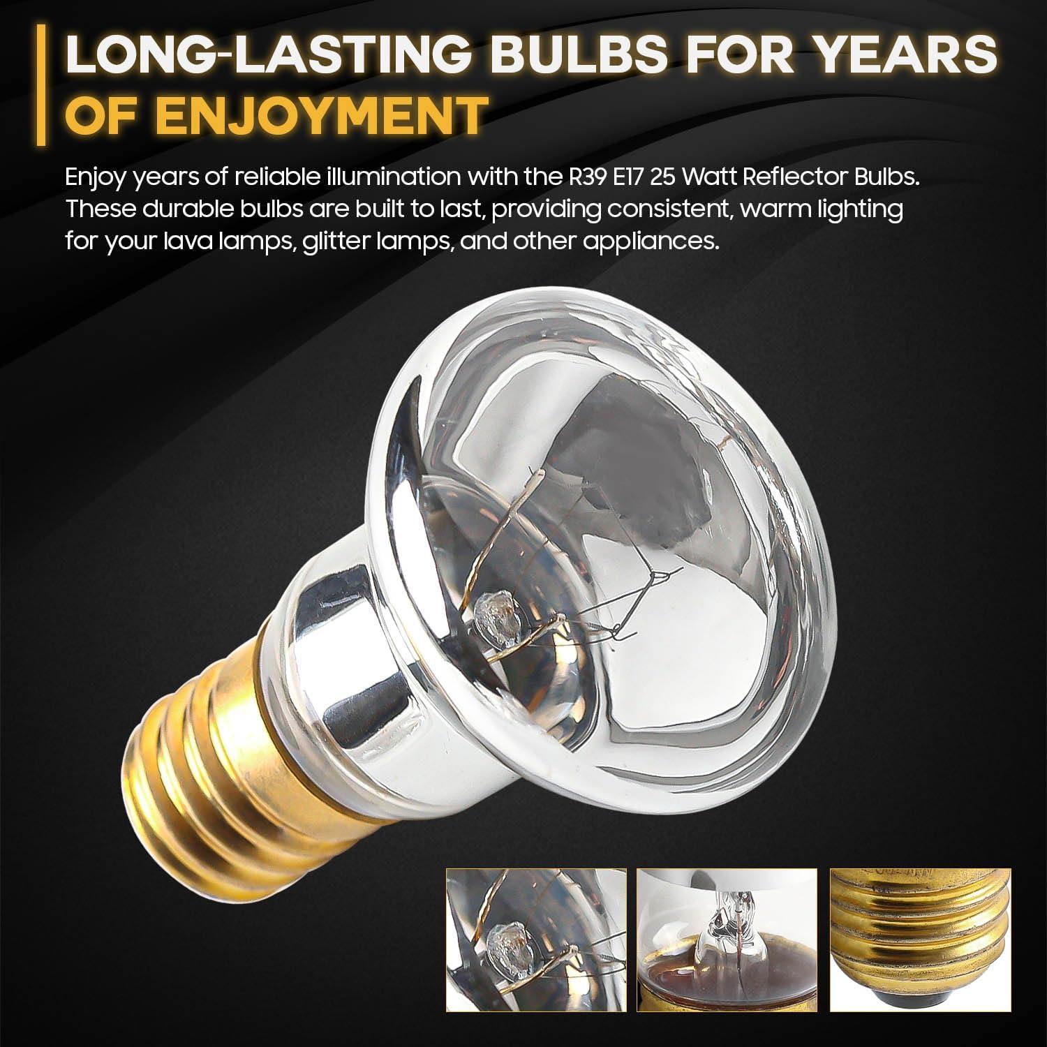 Bombilla Incandescente R39 E17 25W Seentech - Paquete 4