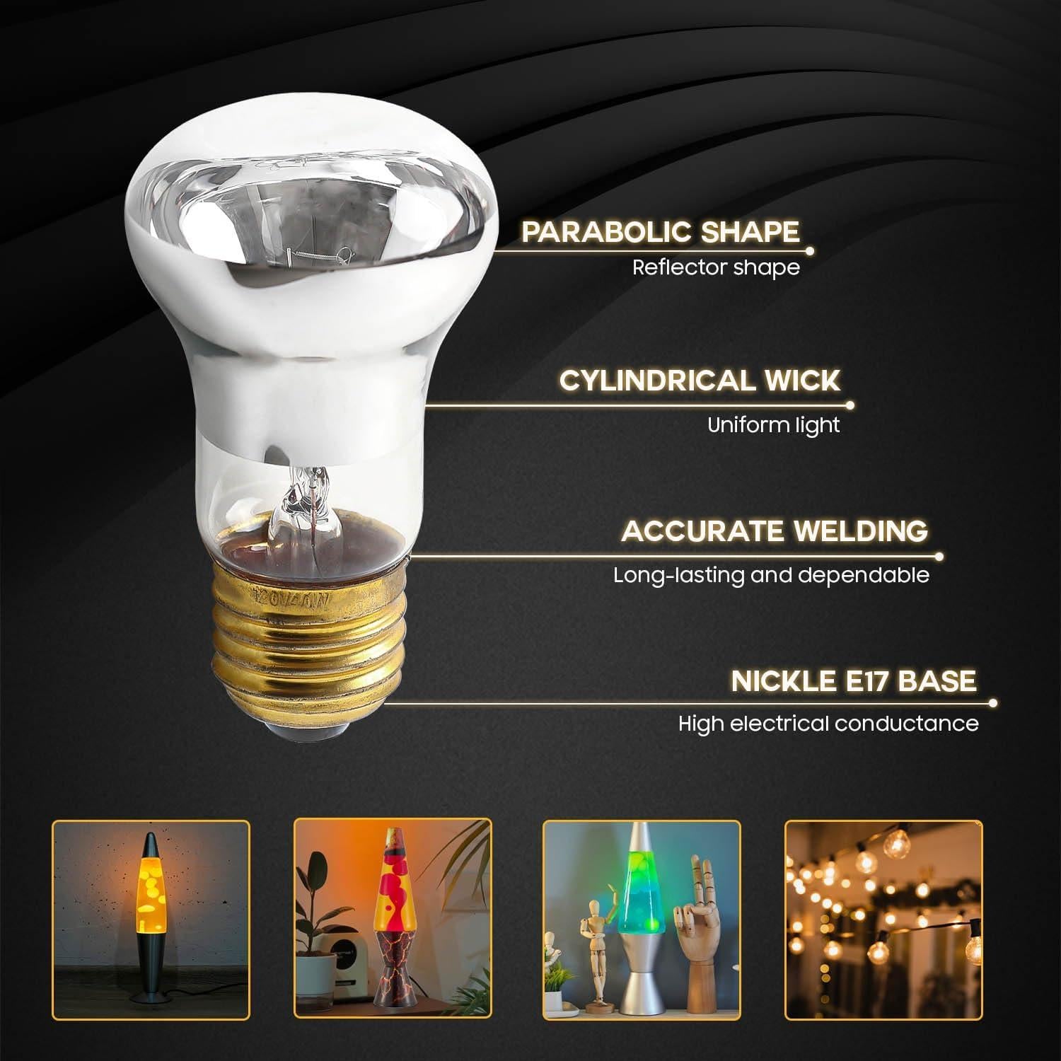 Bombilla Incandescente R39 E17 25W Seentech - Paquete 4