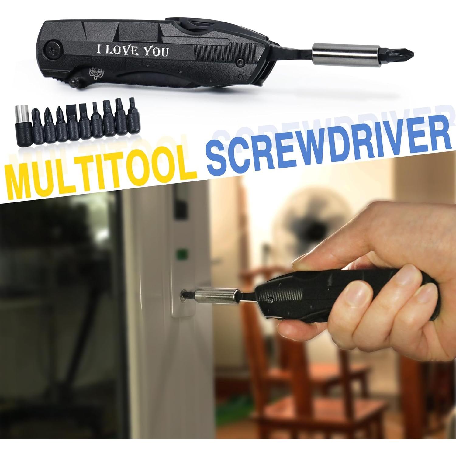 Cuchillo de Bolsillo Multifuncional CHELONIAN 6 en 1 Negro