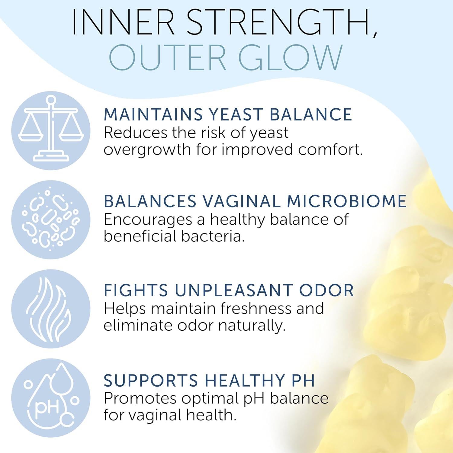 Gomitas Probioticas Vaginales GynoCare 60 Unidades pH Balance