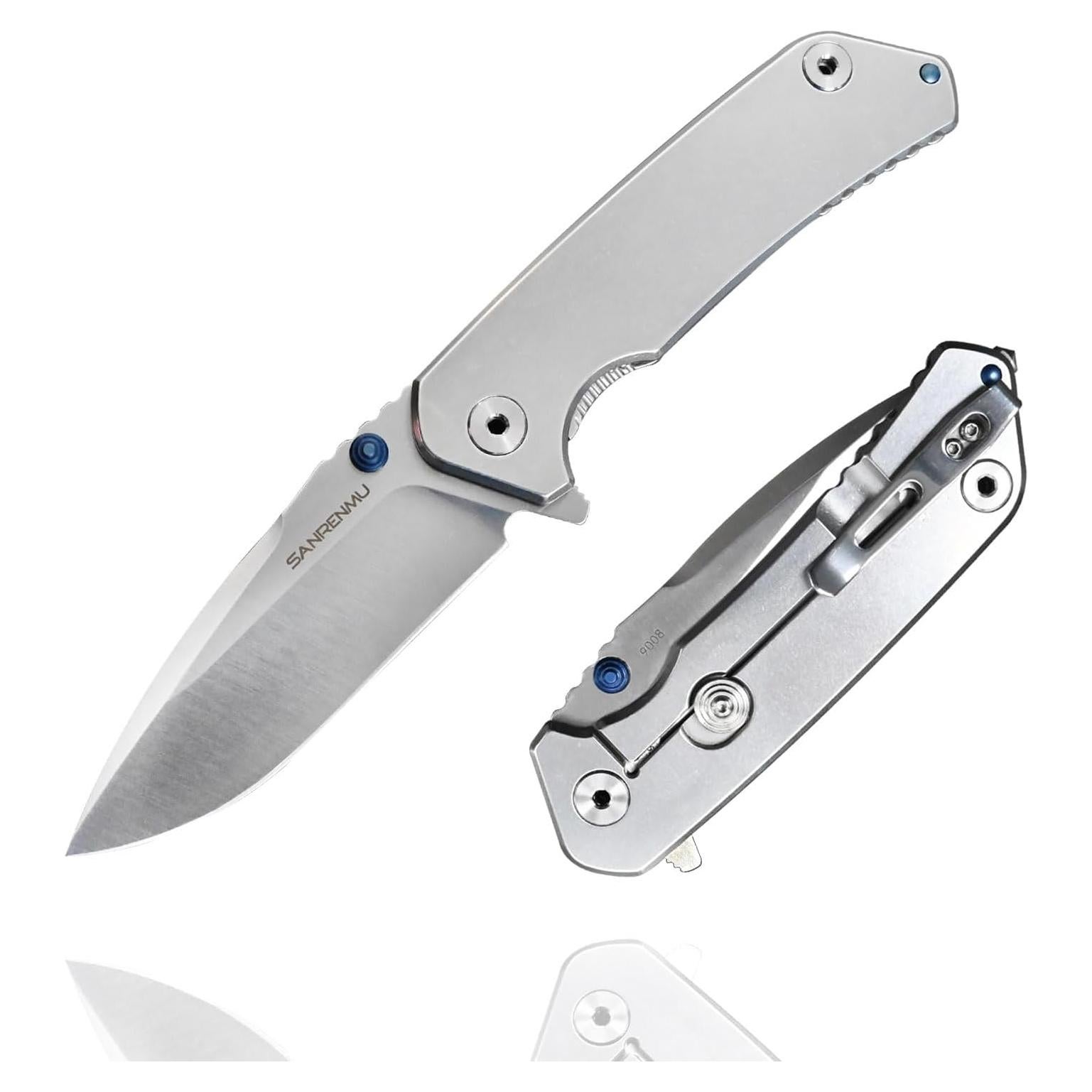 Cuchillo Plegable SANRENMU SRM 9008 Acero Inoxidable 12C27