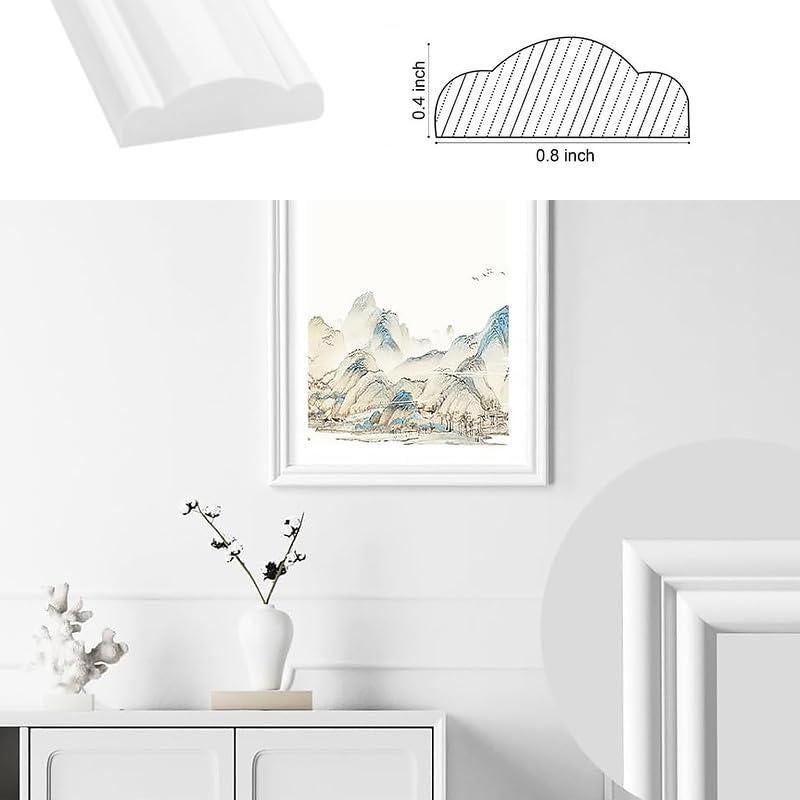 Moldura de Pared Flexible Autoadhesiva PRO FLEX 3.05m Blanca