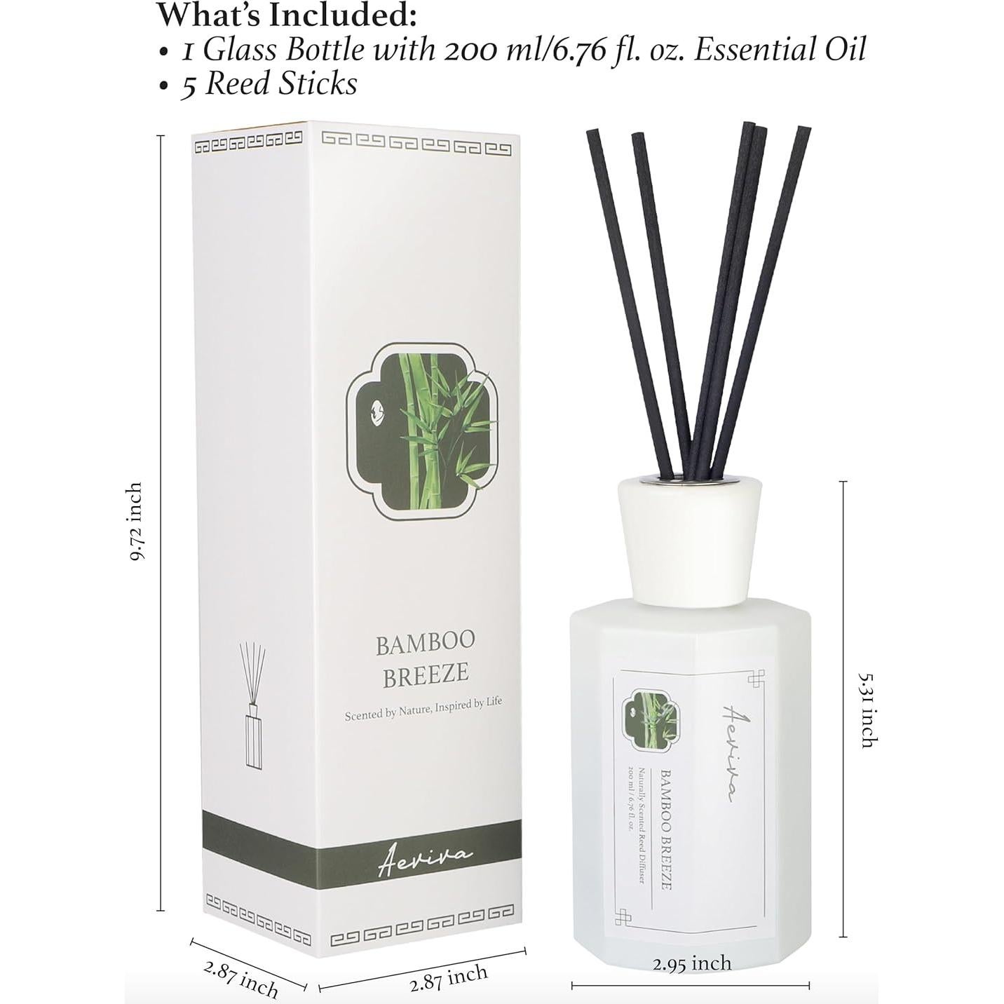 Difusor de Varillas Aeviva 200 ml Aroma de Bambú para Hogar