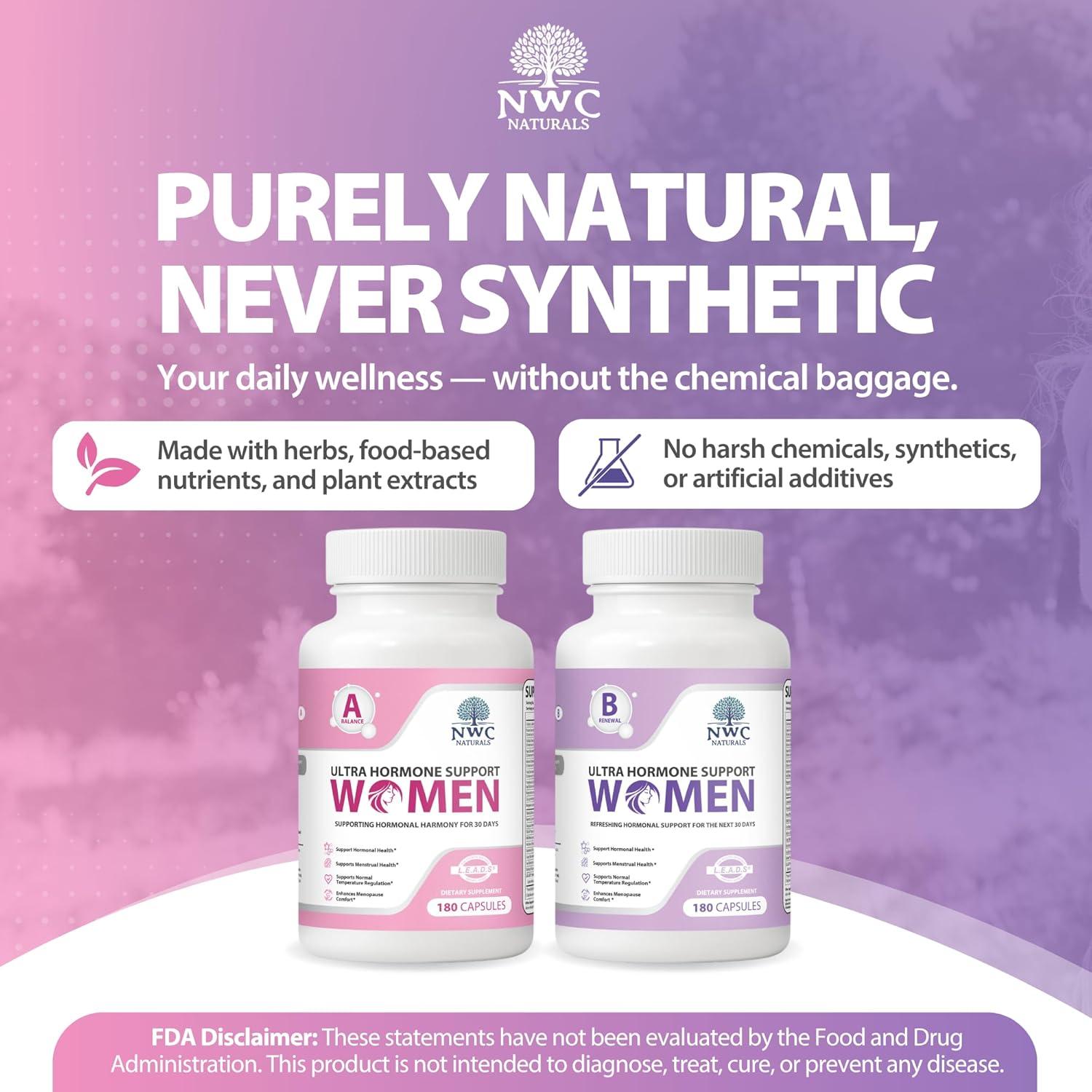 Suplemento Hormonal A NWC Naturals 180 Cápsulas - Equilibrio Femenino