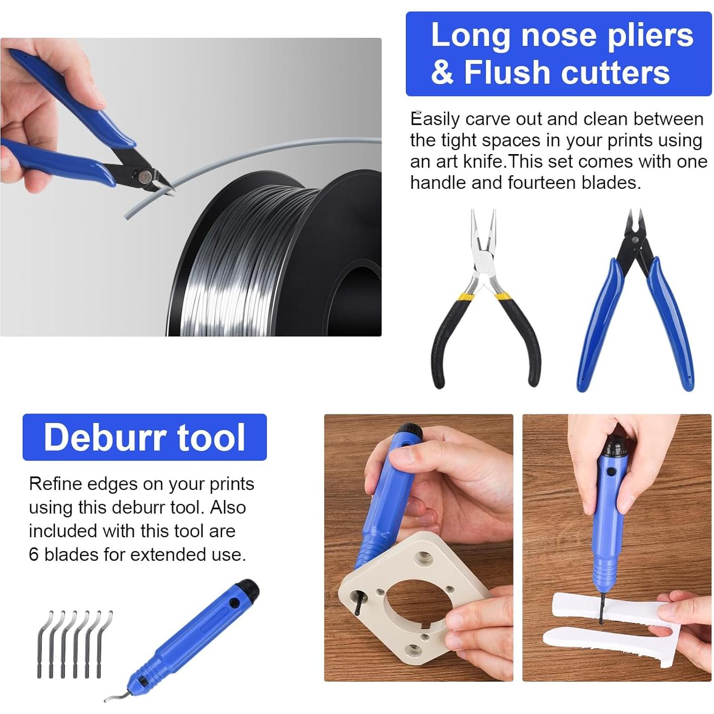 Kit de Herramientas para Impresora 3D KuanStore 55 Piezas