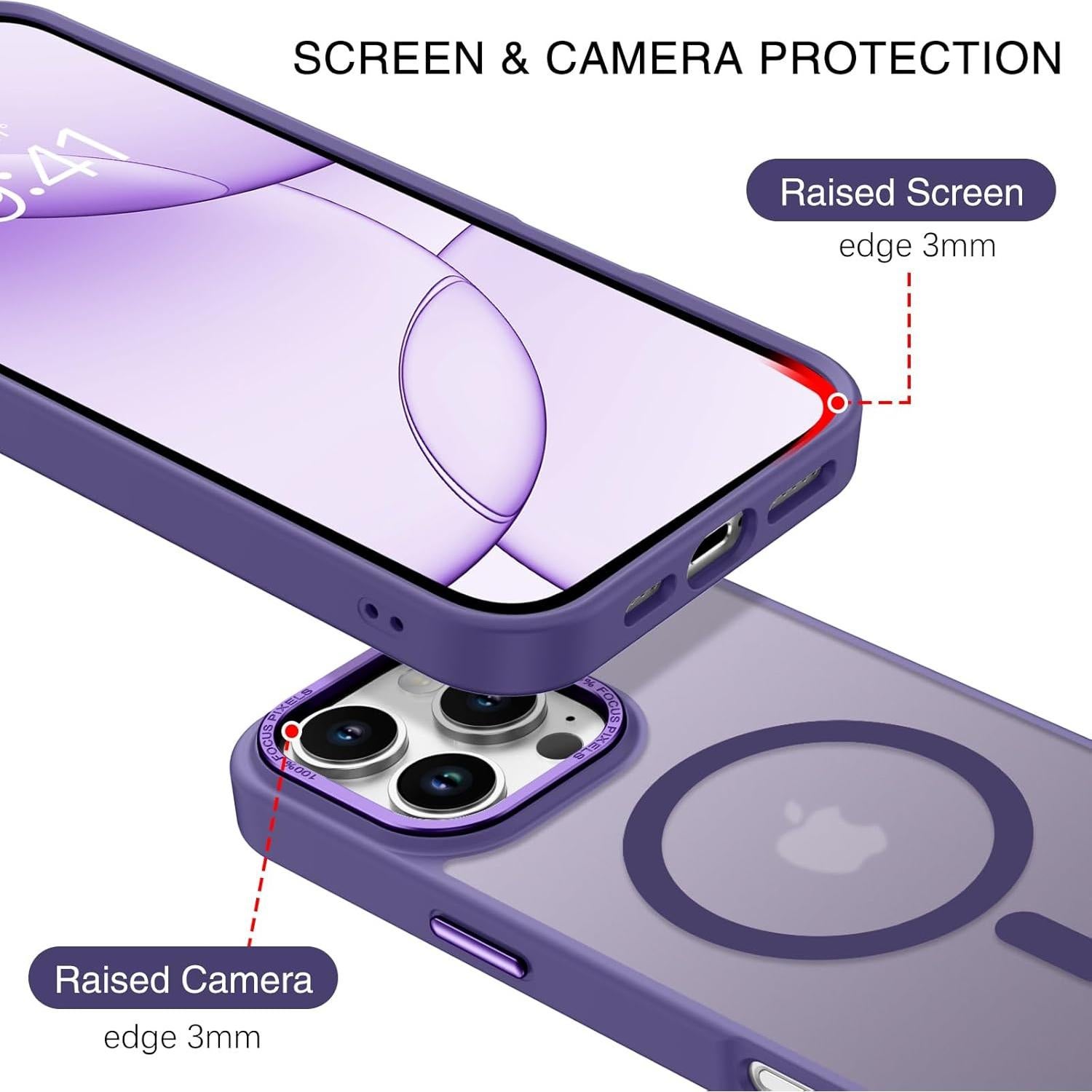 Funda Magnética Telaso para iPhone 16 Pro Max TPU Mate