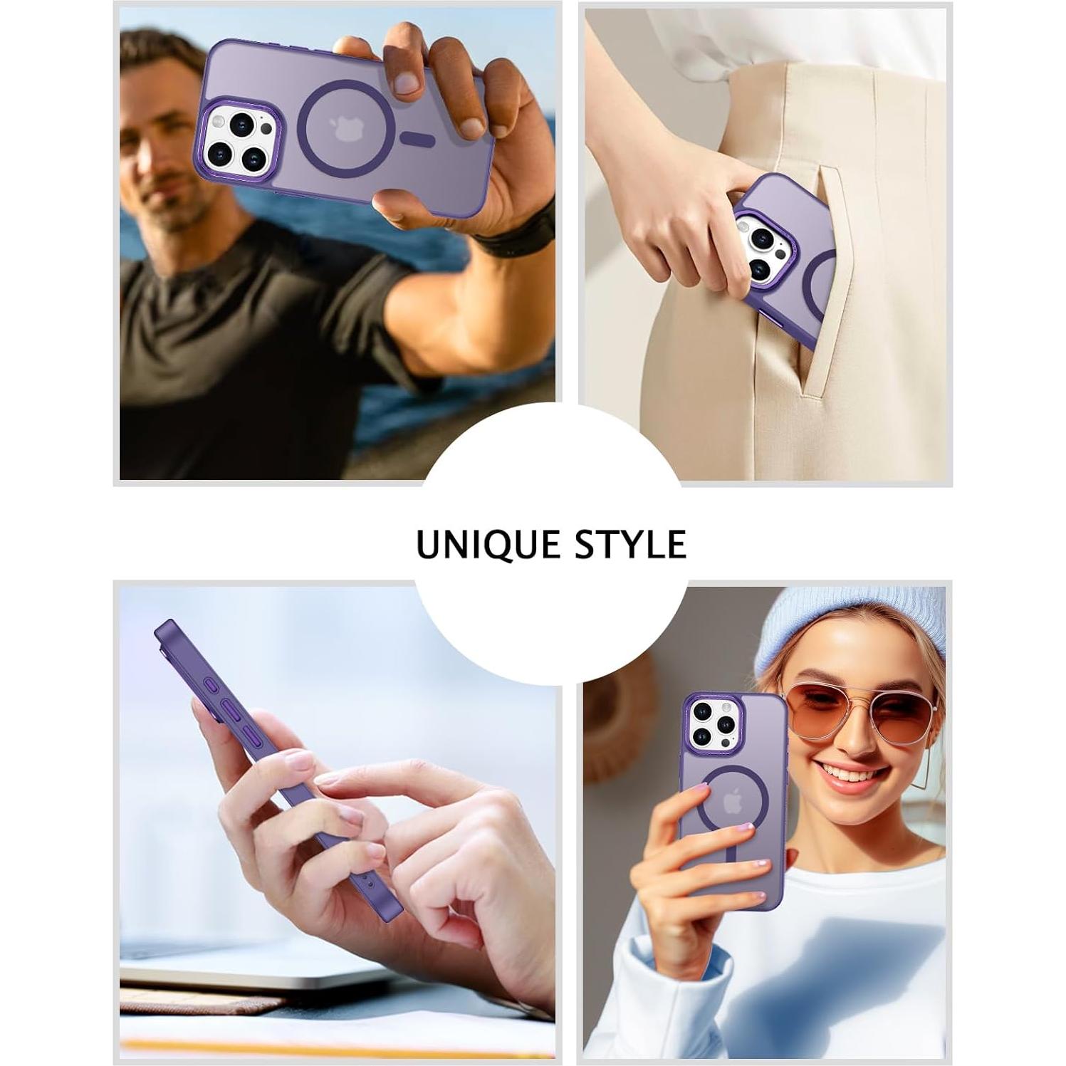 Funda Magnética Telaso para iPhone 16 Pro Max TPU Mate