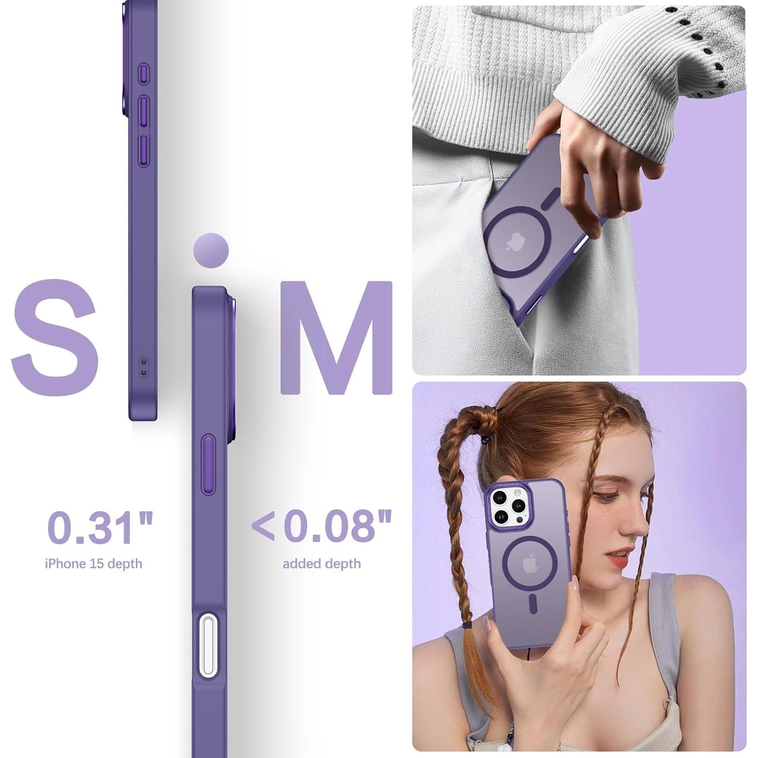 Funda Magnética Telaso para iPhone 16 Pro Max TPU Mate