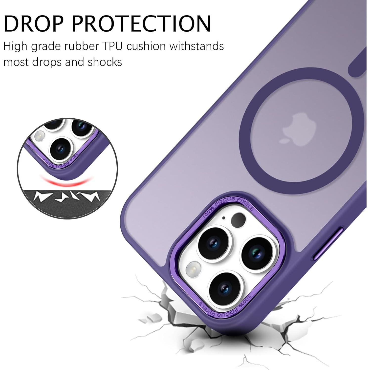 Funda Magnética Telaso para iPhone 16 Pro Max TPU Mate