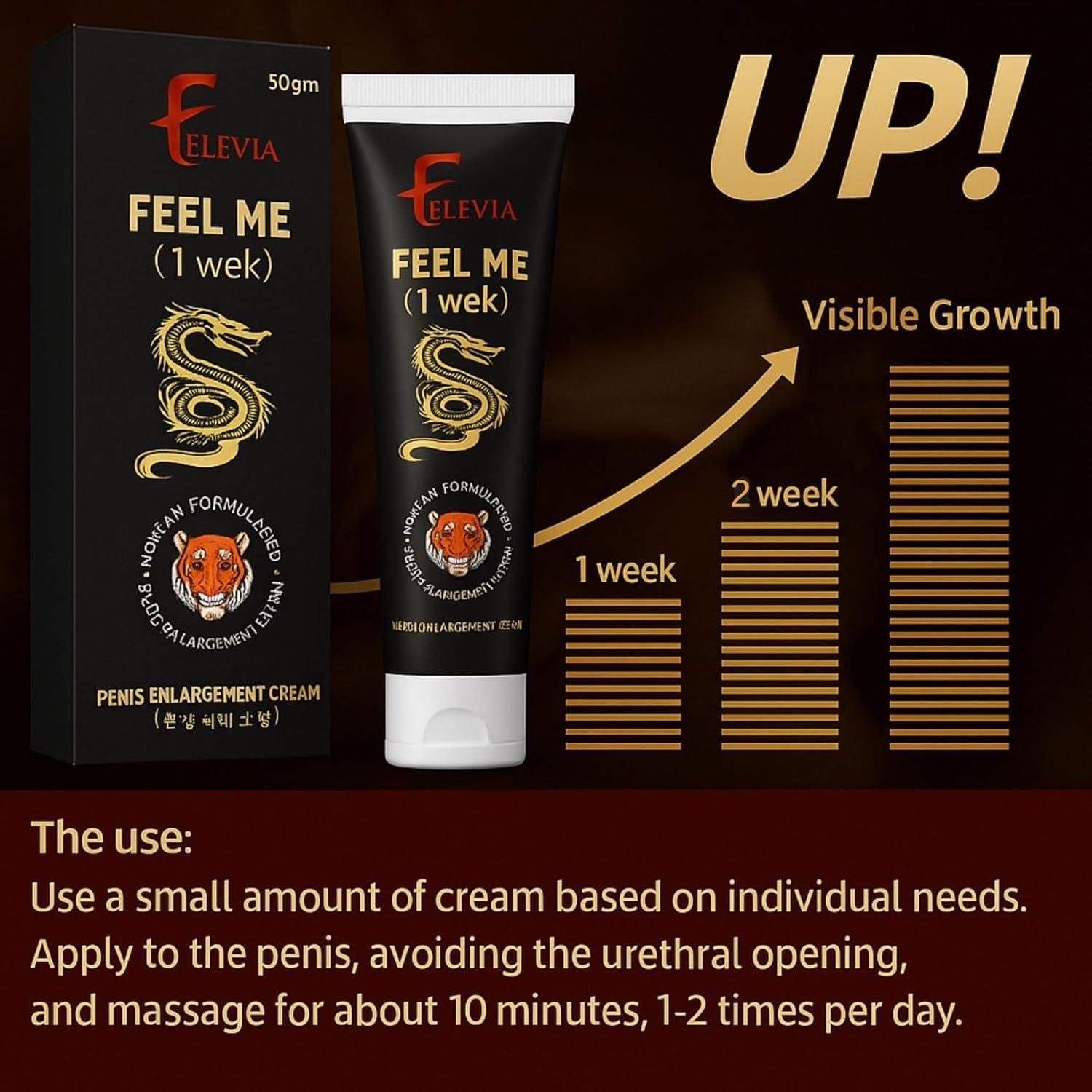 Crema de Aumento Feel Me para Hombres - 80g - Absorción Rápida