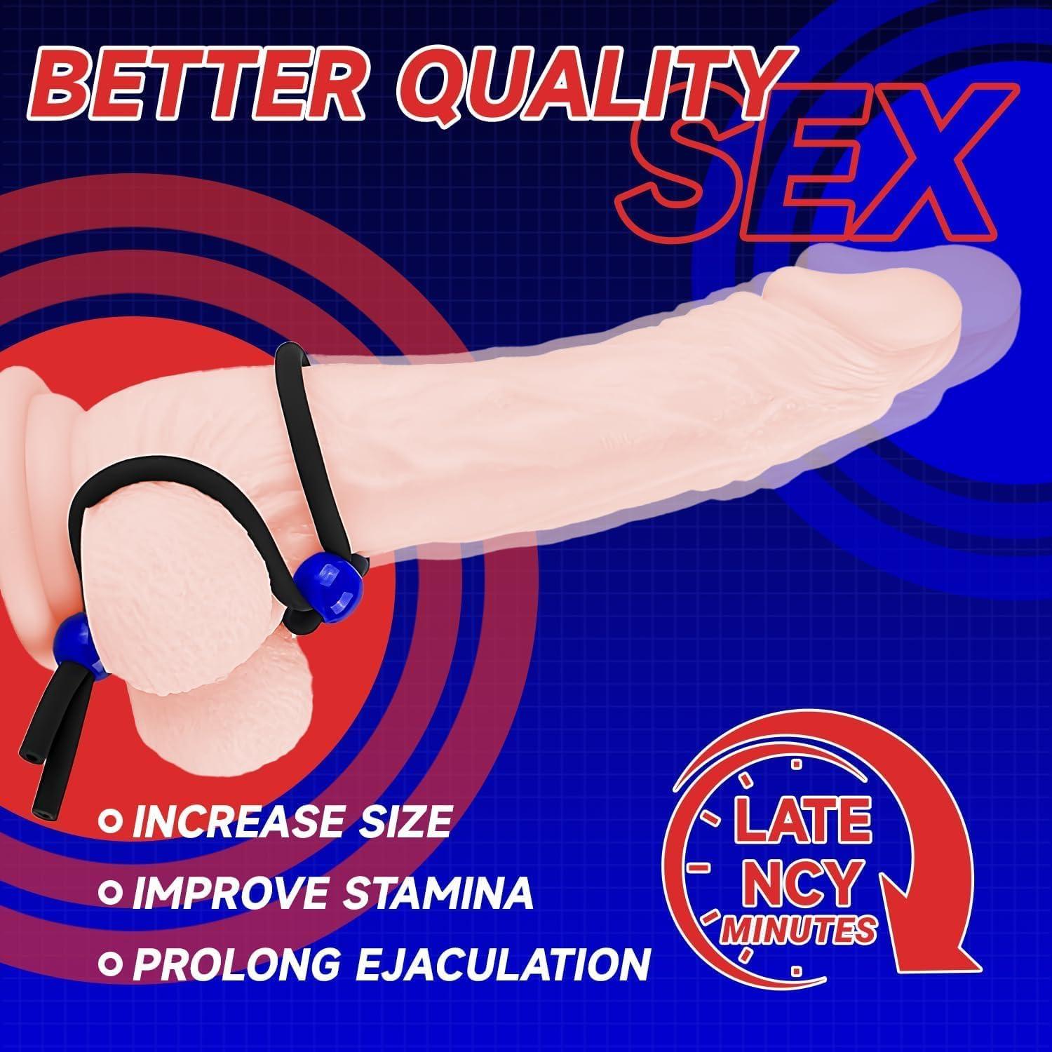 7 Pcs Anillos de Silicona Genérico para Hombres - Placer Intenso