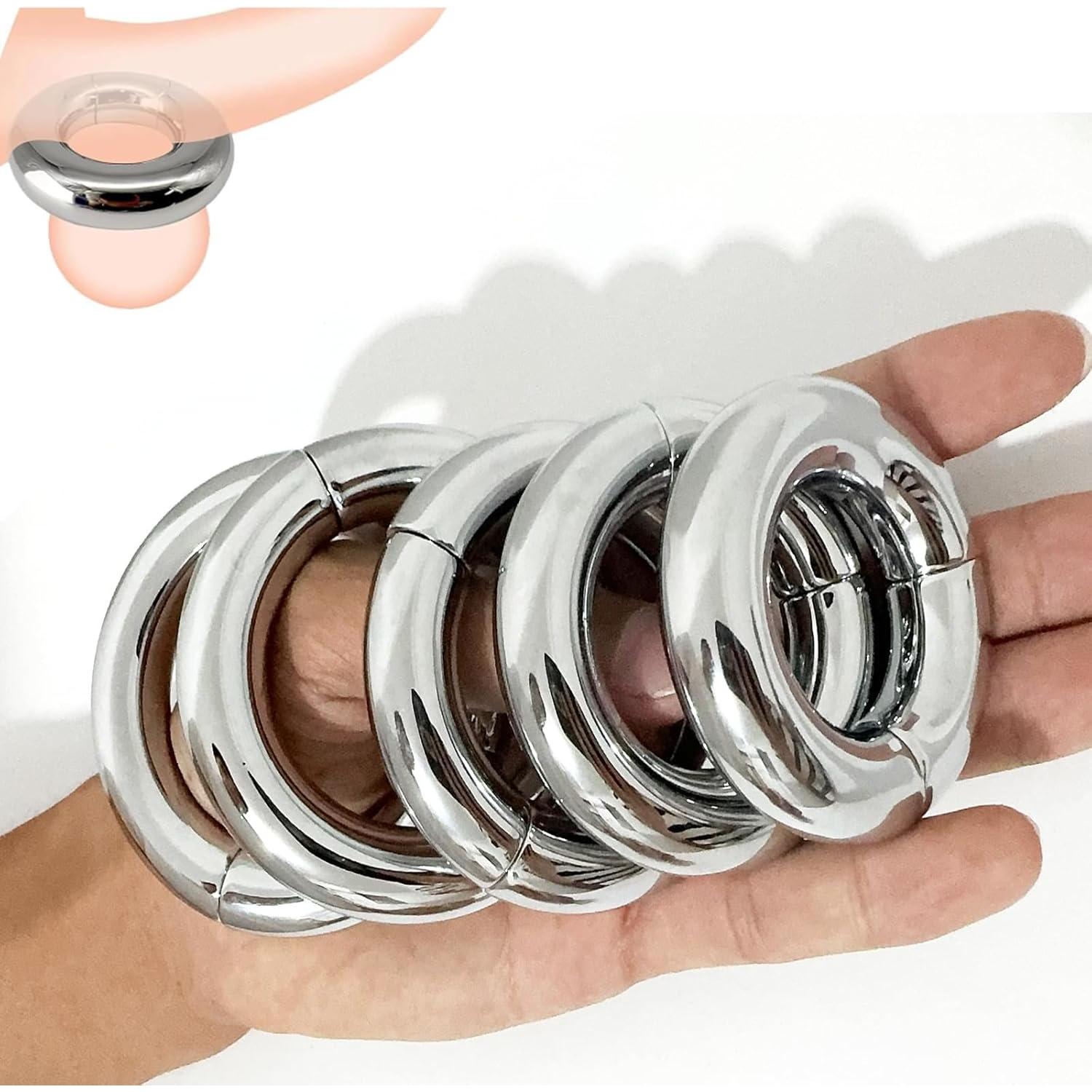 Anillos de peso para hombres CHUNYY de acero inoxidable 3 piezas
