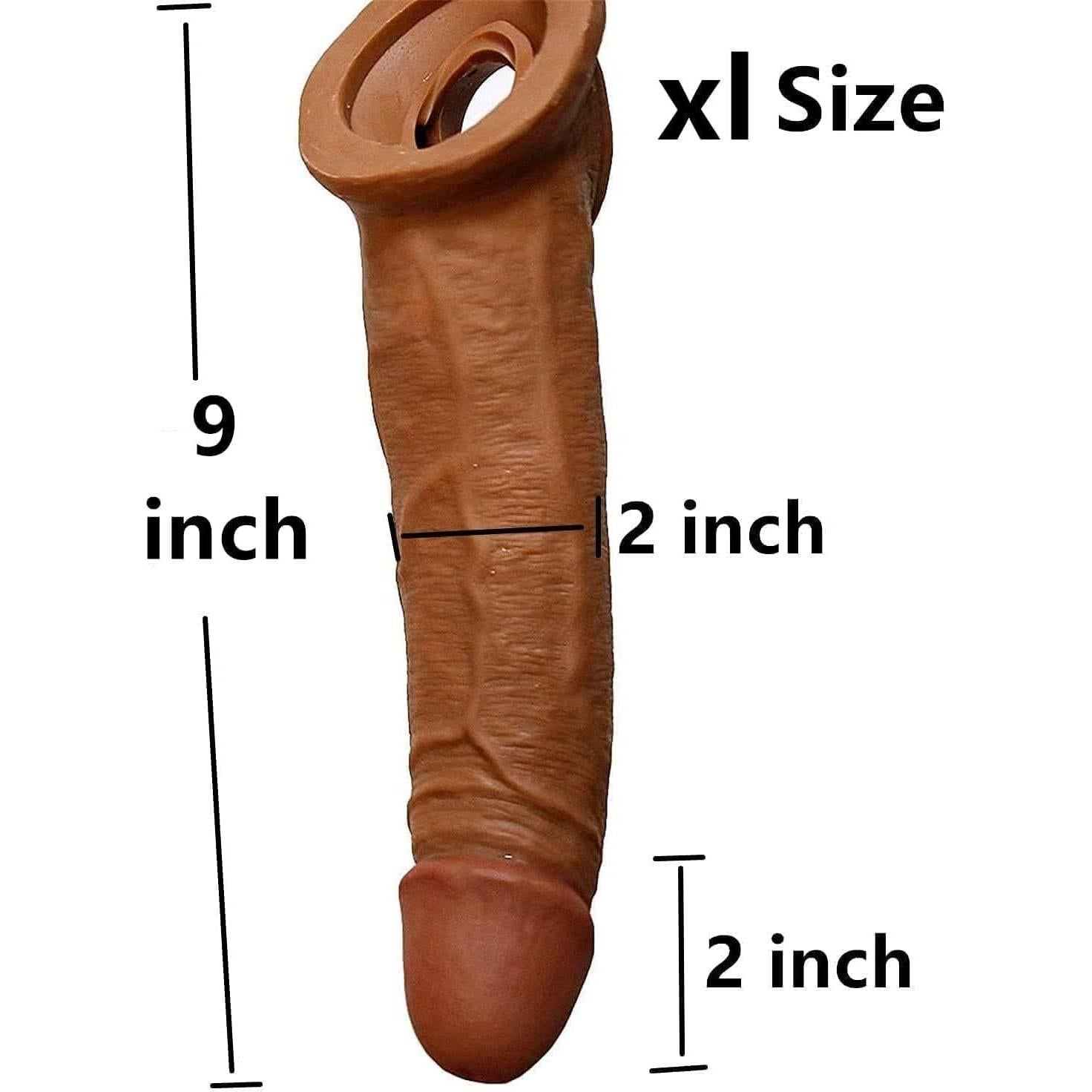 Extensor de funda realista HZ-02 19.8x5.8cm masaje marrón