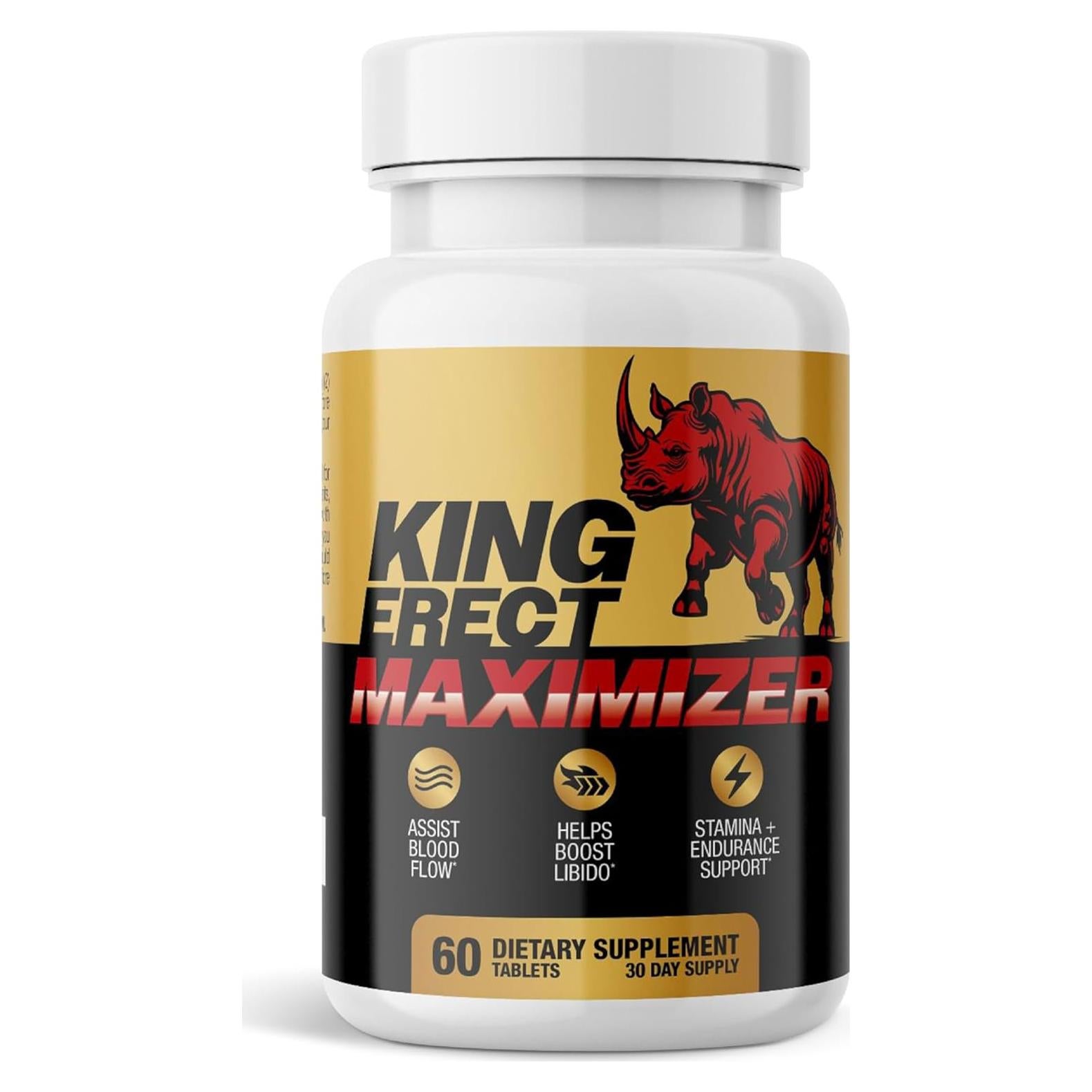 Maximizador Erecto Rey - Suplemento Masculino 60 Tabletas