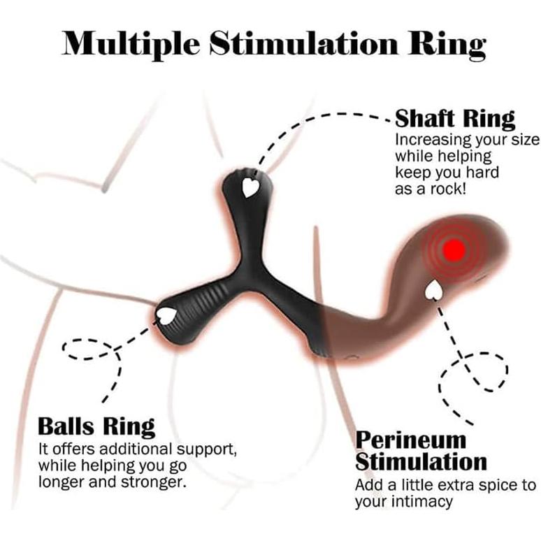 Anillo para Pene Reutilizable Silicona Genérico 10 Modos