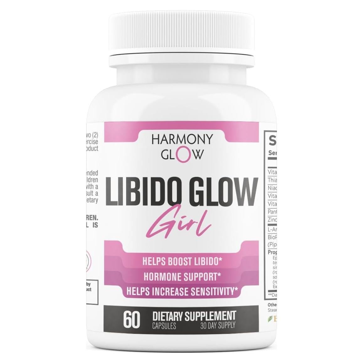 Aumentador de Libido para Mujeres Libido Glow Girl - 60 Cápsulas