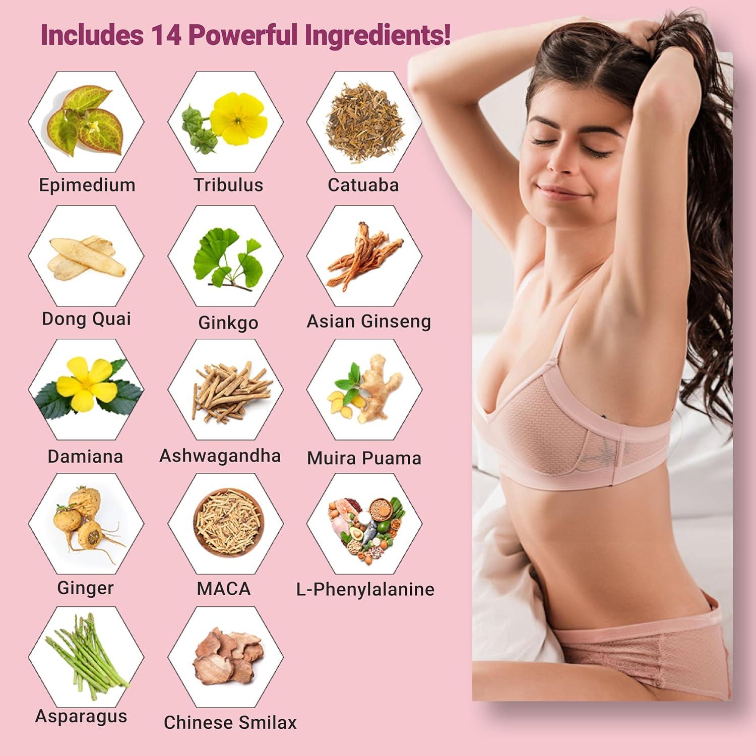 Aumentador de Libido para Mujeres Libido Glow Girl - 60 Cápsulas