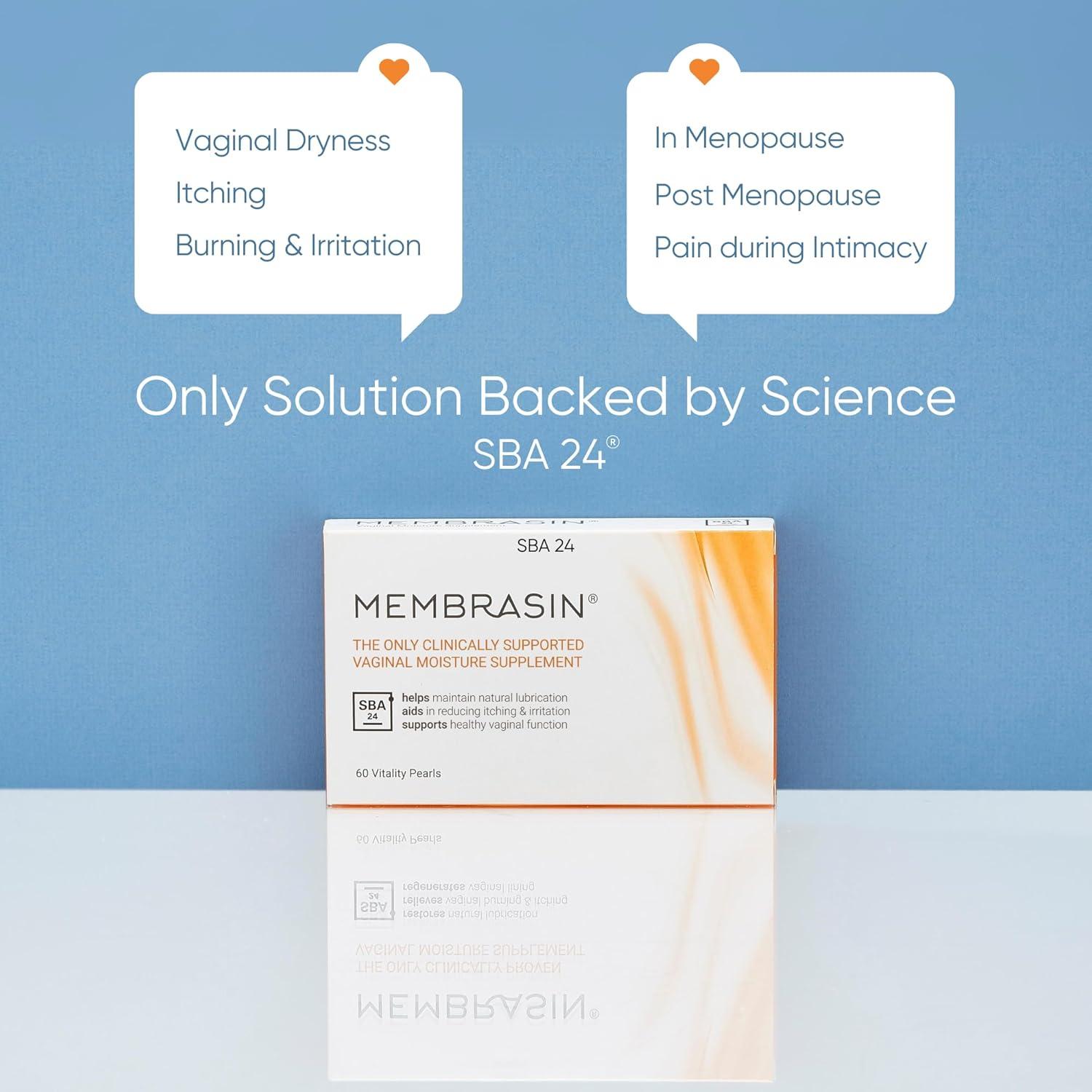 Membrasin Perlas de Vitalidad 60 Gelatinas para Sequedad Vaginal