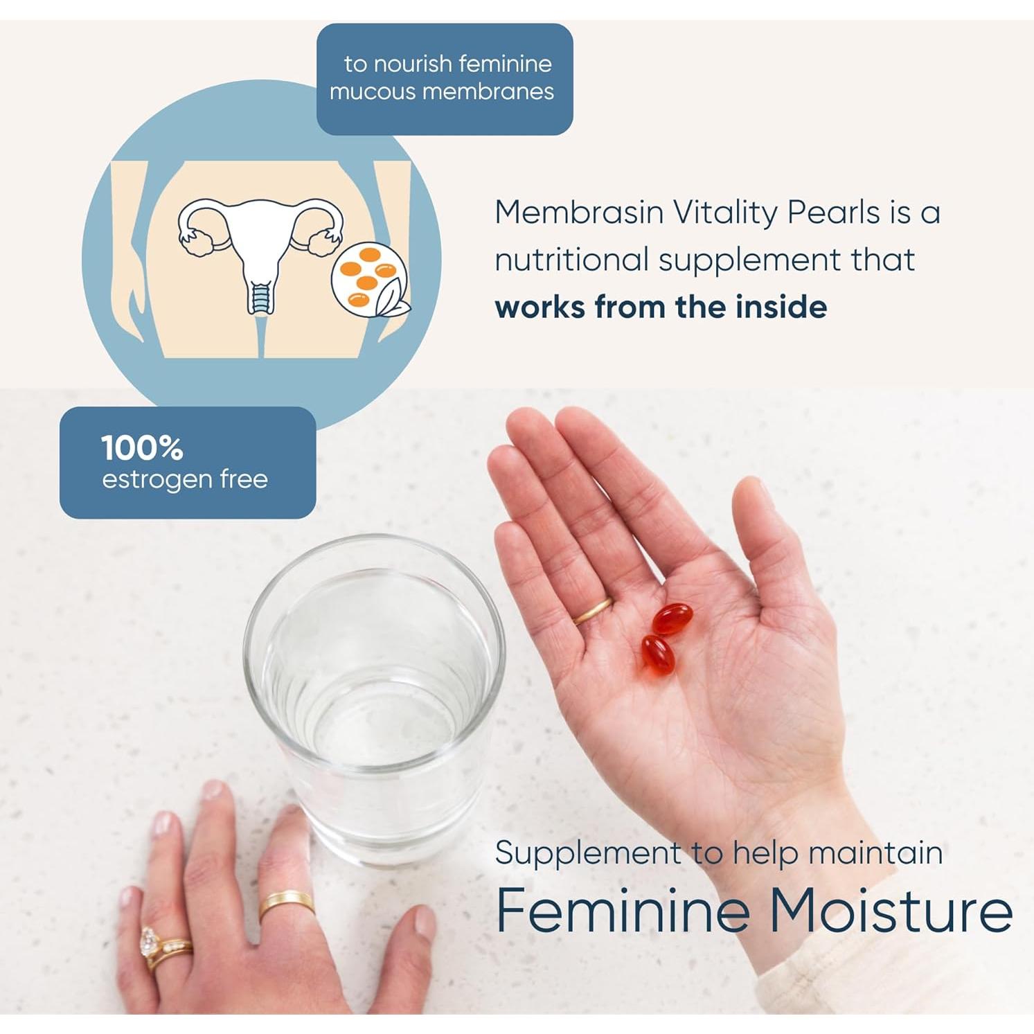 Membrasin Perlas de Vitalidad 60 Gelatinas para Sequedad Vaginal