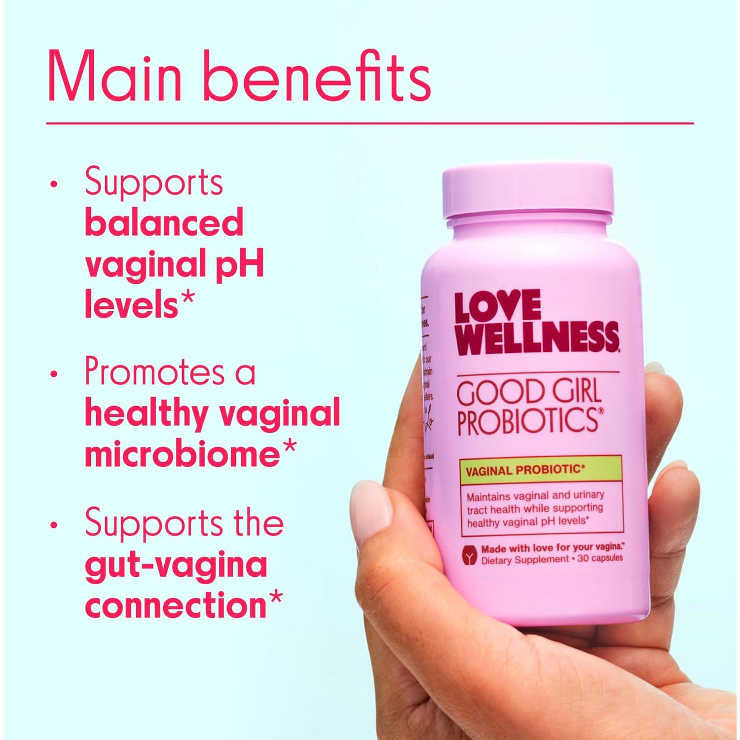 Probioticos Good Girl Love Wellness 60 Cápsulas Salud Vaginal