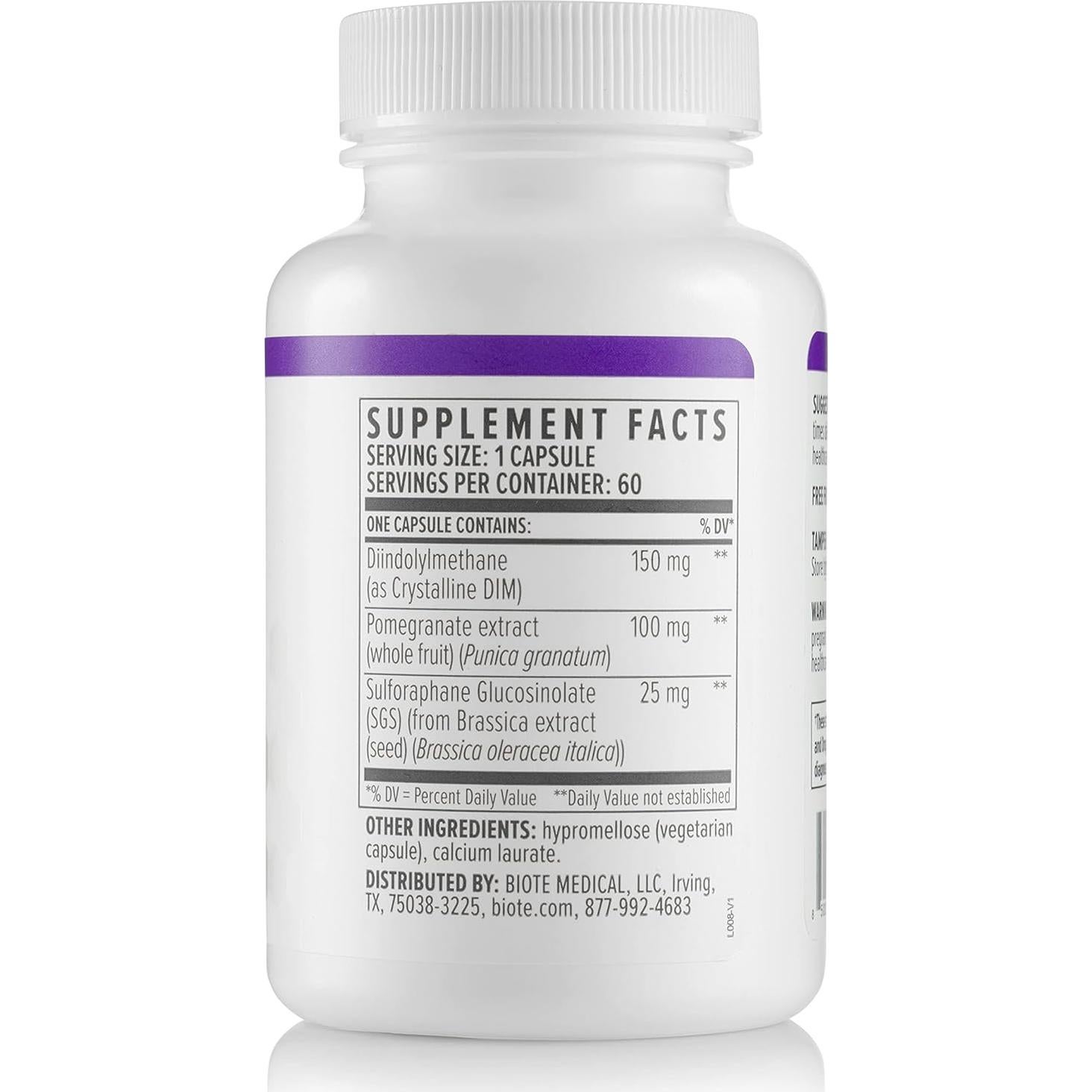 Suplemento Hormonal DIM SGS+ Biote - 60 Cápsulas