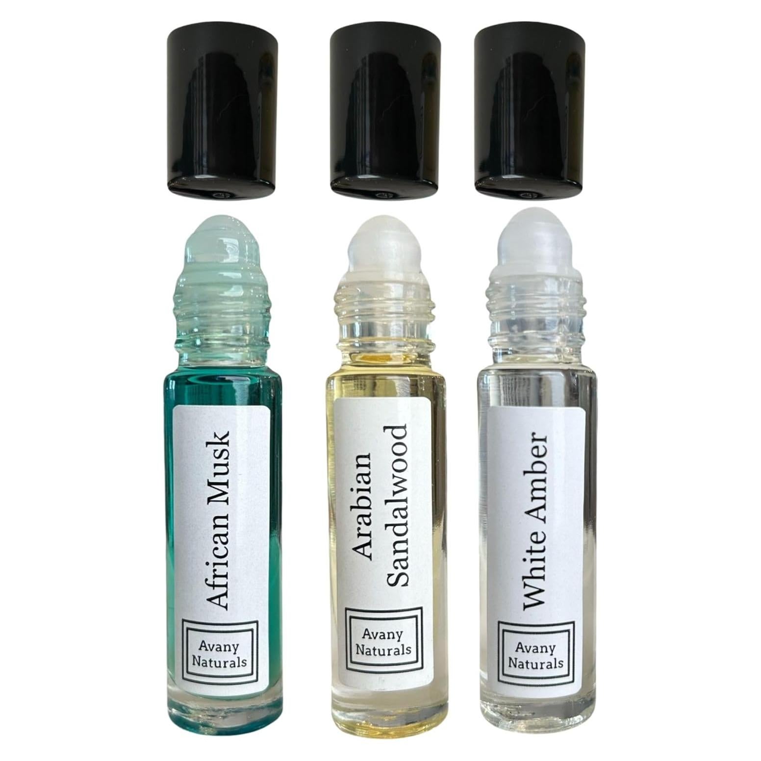 Juego de 3 Aceites Corporales Roller ASA - Almizcle, Sándalo, Ámbar