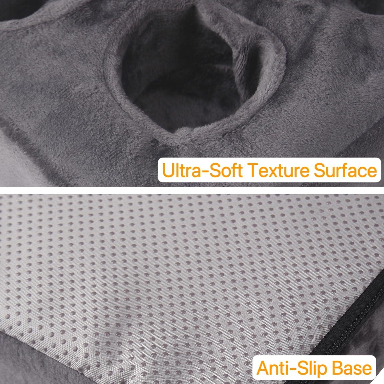 Soporte de almohada para taza Xchouxer, 4 compartimentos, Gris