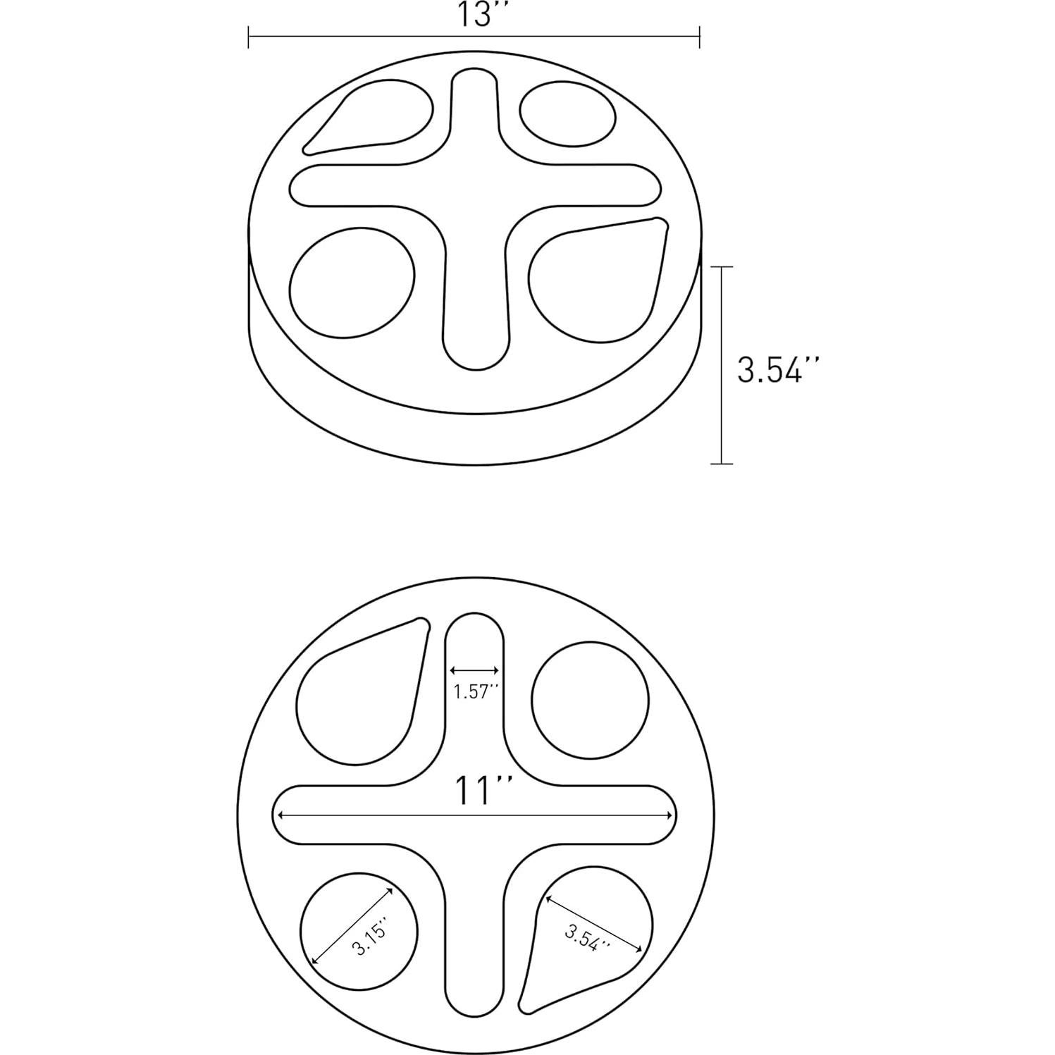Soporte de almohada para taza Xchouxer, 4 compartimentos, Gris