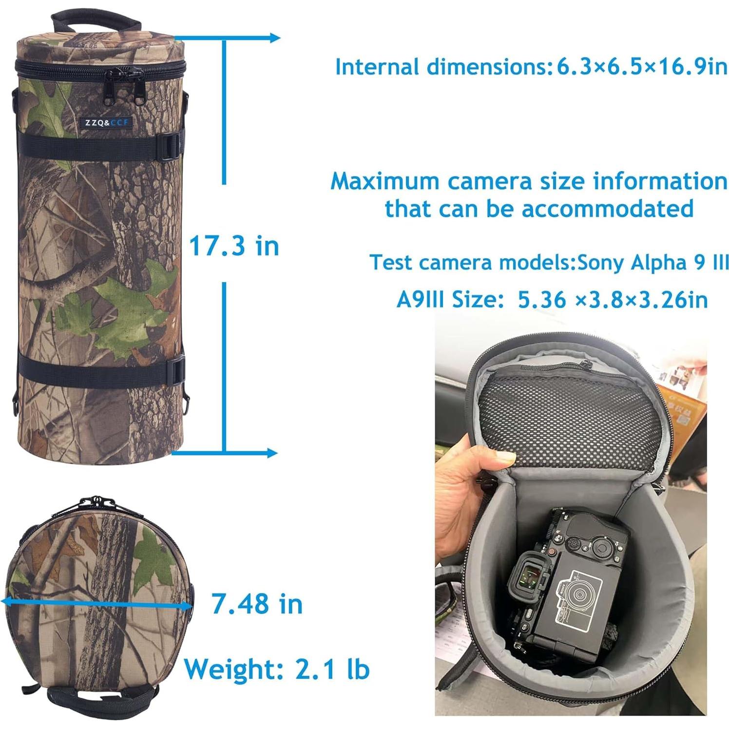 Bolsa de lente ZZQ&CCF para cámara Sony FE 400-800mm