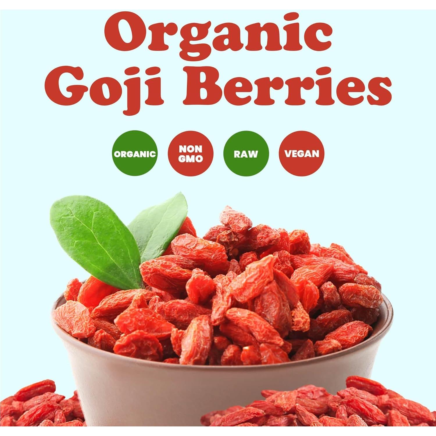 Bayas de Goji Orgánicas Food to Live 4.54 kg Secadas al Sol