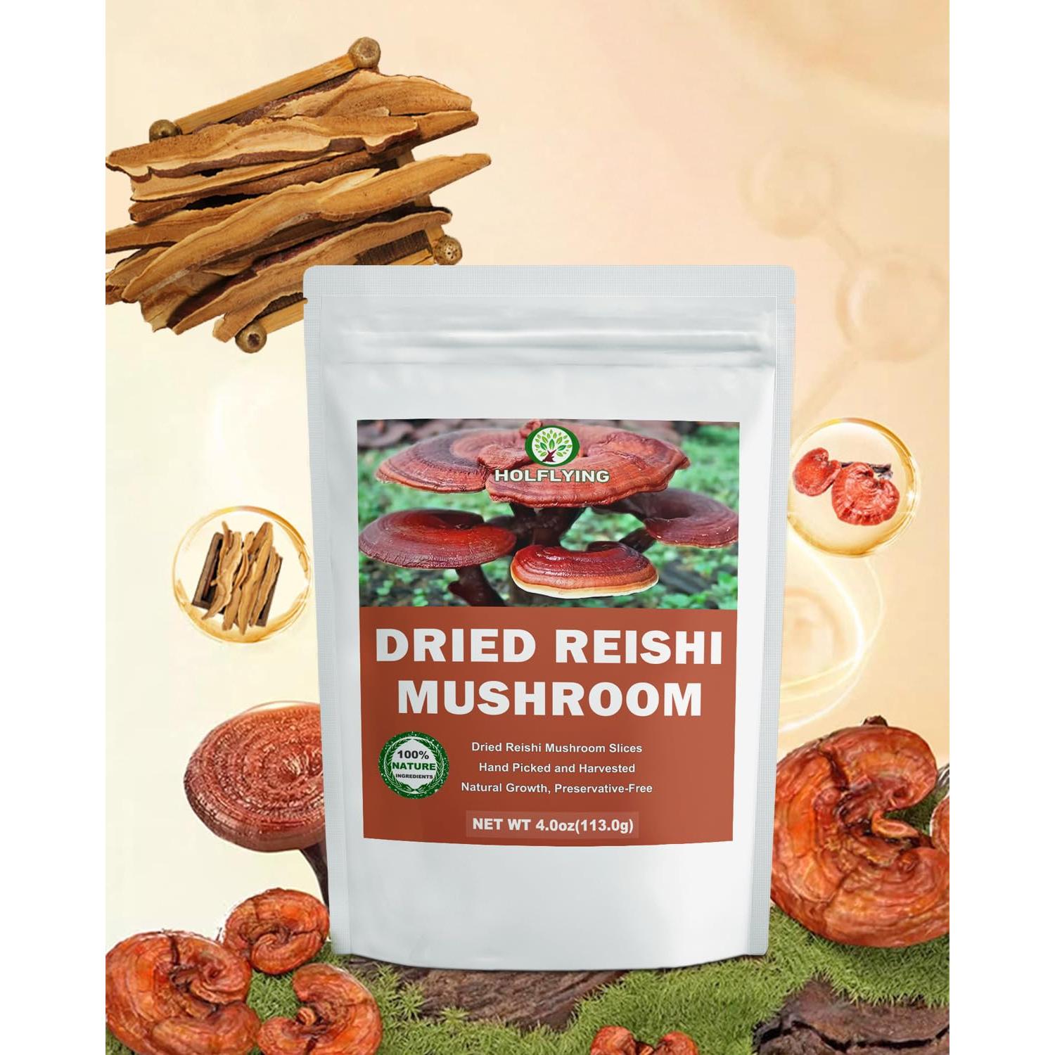 Hongo Reishi Seco Entero HOLFLYING 79.38 g 100% Natural