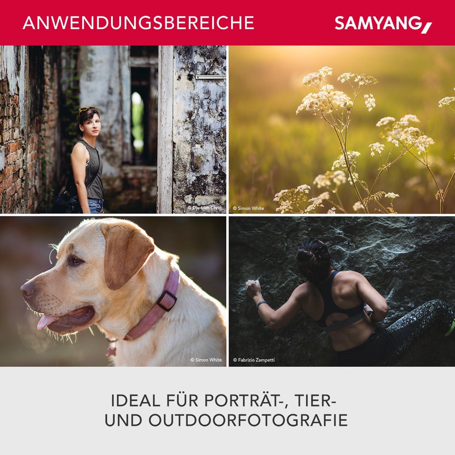 Lente Samyang AF 85mm F1.4 para Canon EF - Autofocus