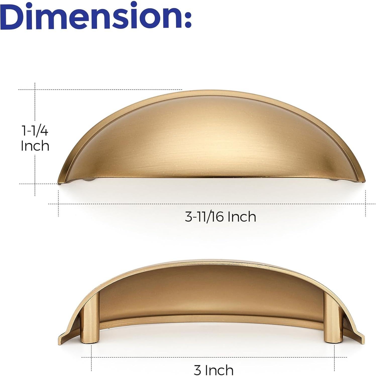 Tiradores de Cajón Ravinte 5 Pack Bronce Champán 7.62 cm