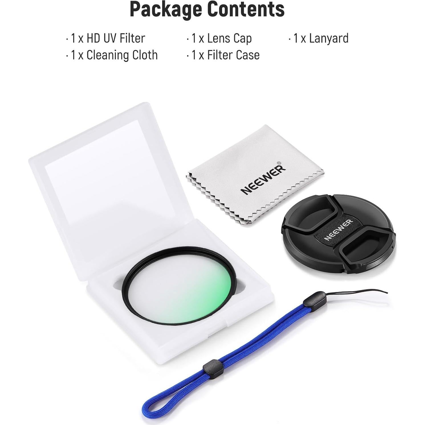 Filtro UV NEEWER 49mm Vidrio Óptico HD Protector